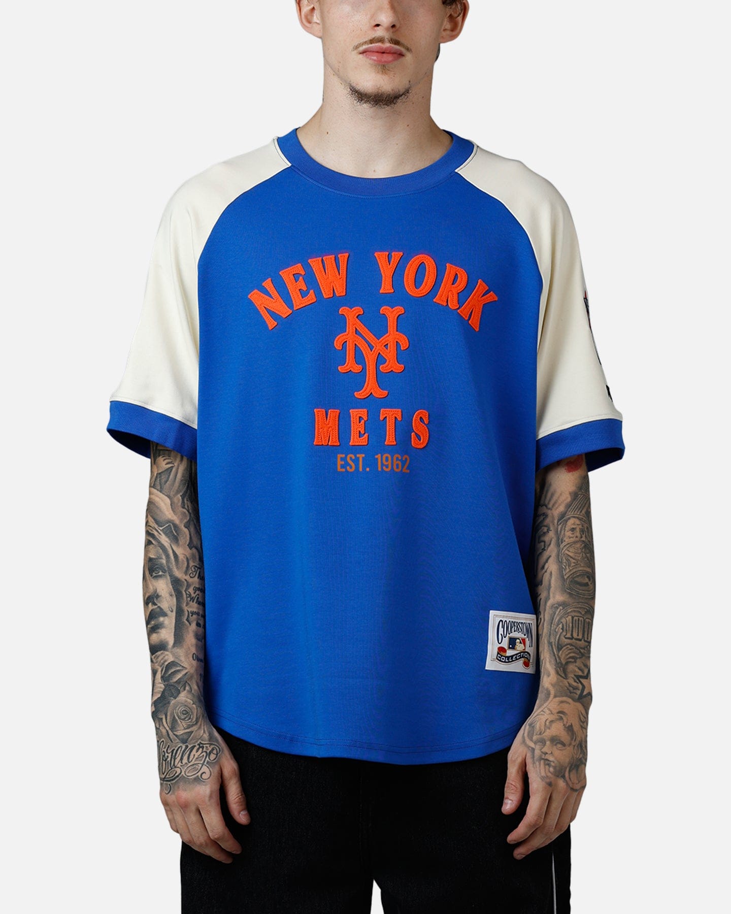 PRO Standard New York Mets Double Knit Raglan T - Shirt Blue