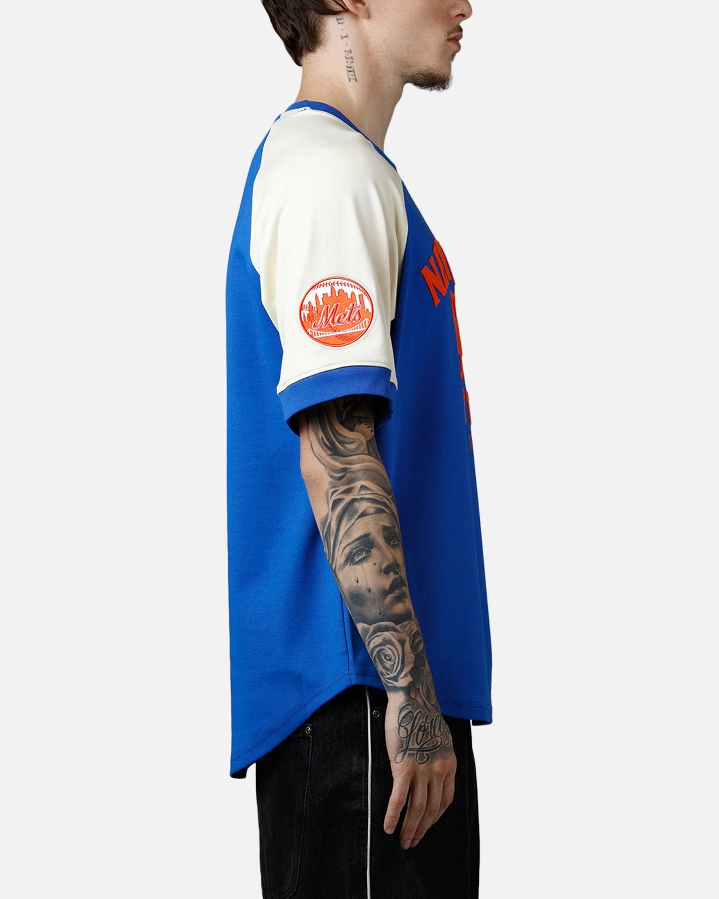 PRO Standard New York Mets Double Knit Raglan T - Shirt Blue