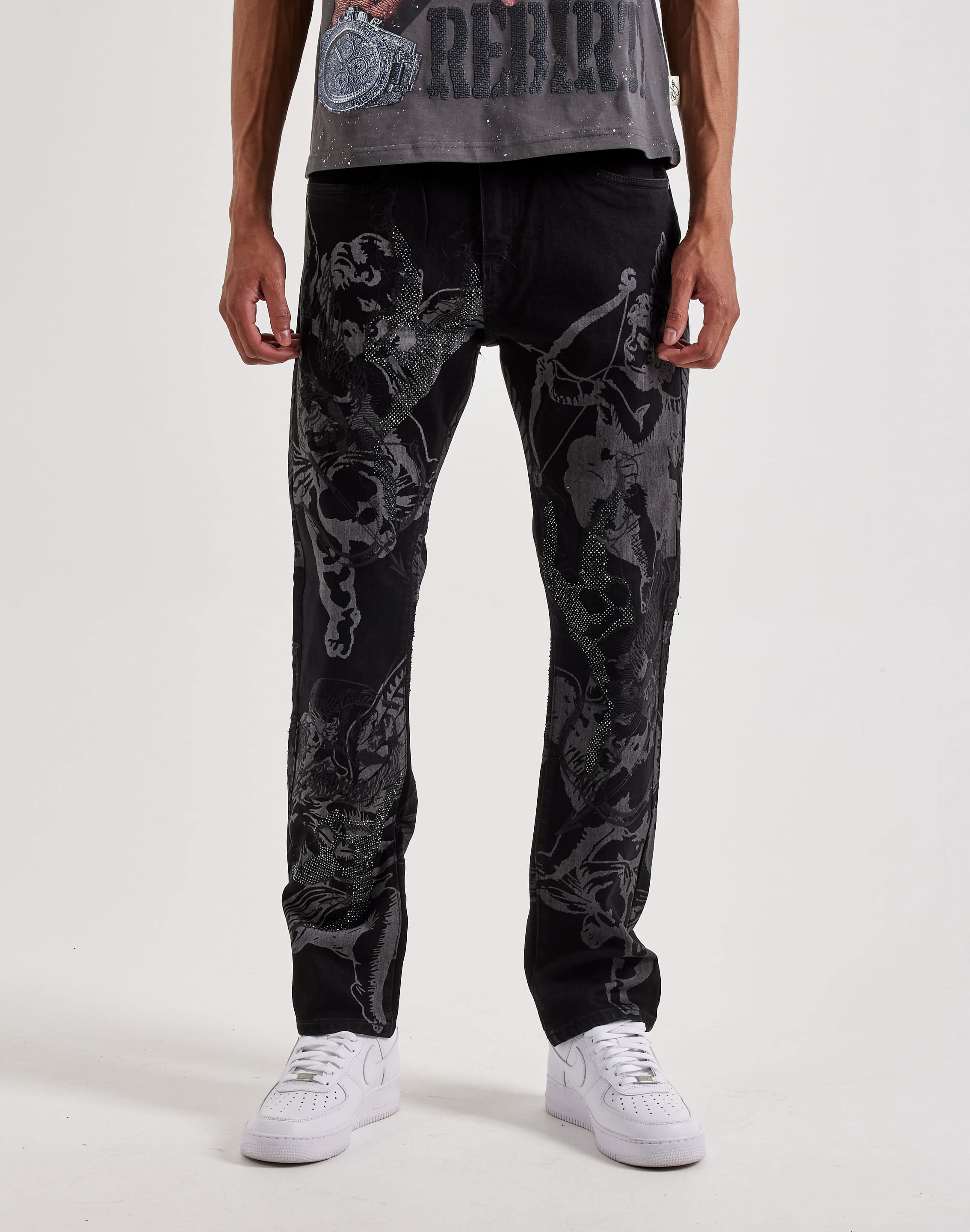 Waimea Angel Slim Rhinestone Denim Jeans
