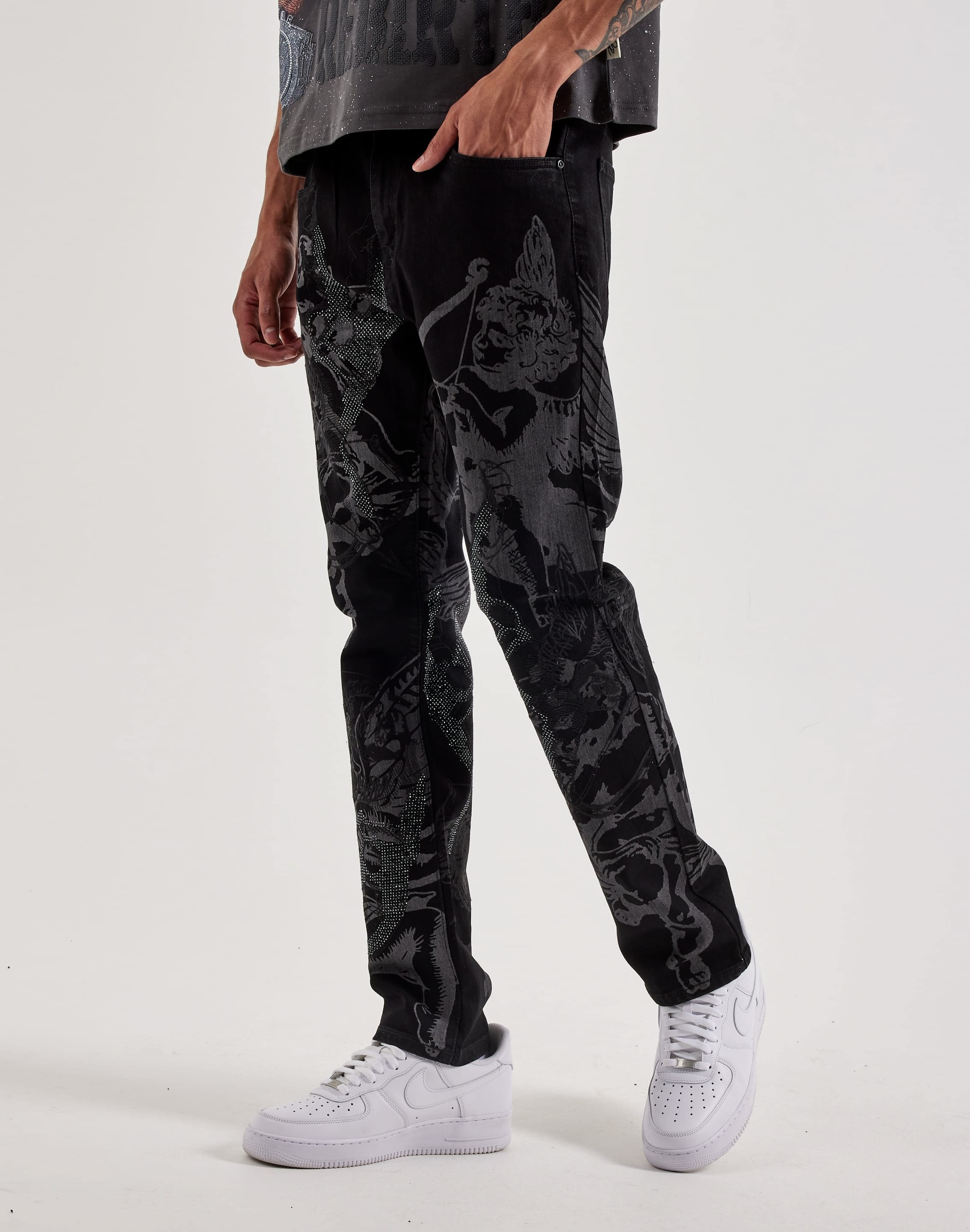 Waimea Angel Slim Rhinestone Denim Jeans