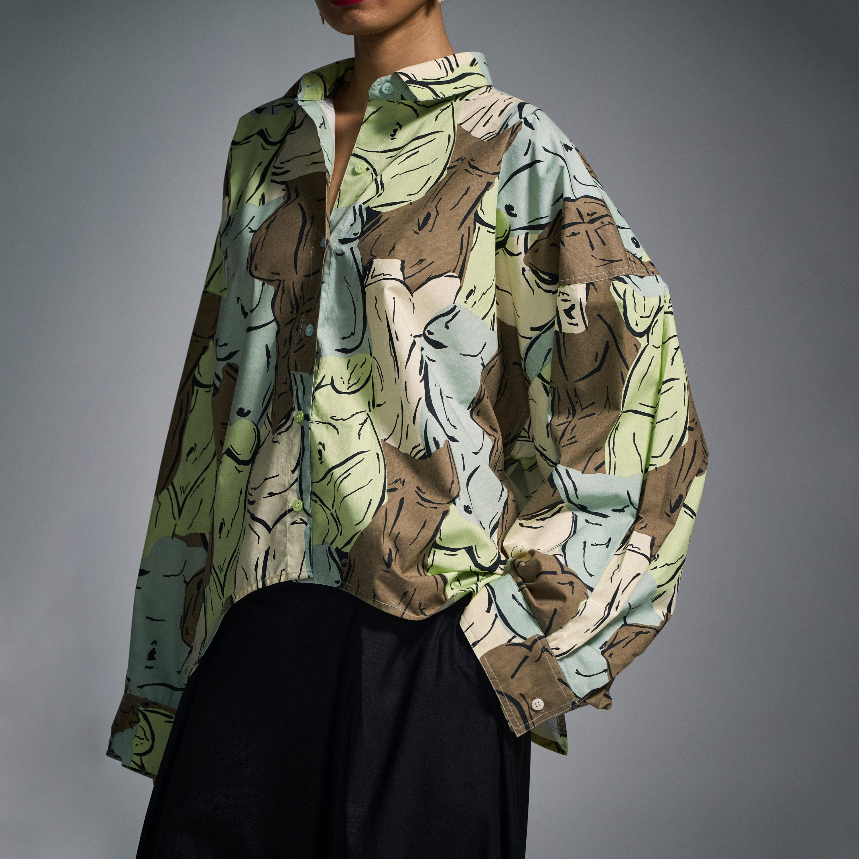 GREIGE Figure Studies Shirt - Greige Green