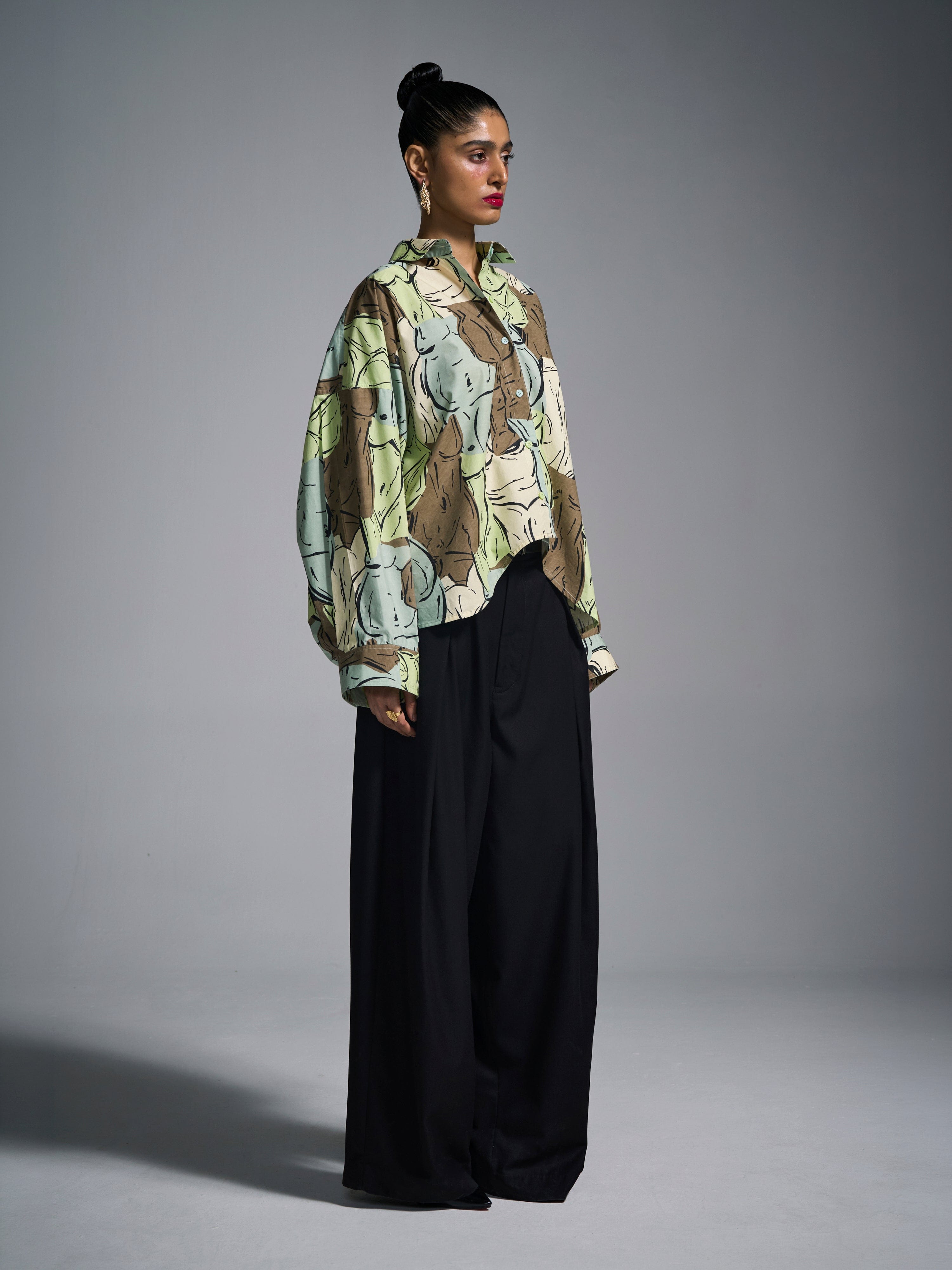 GREIGE Figure Studies Shirt - Greige Green