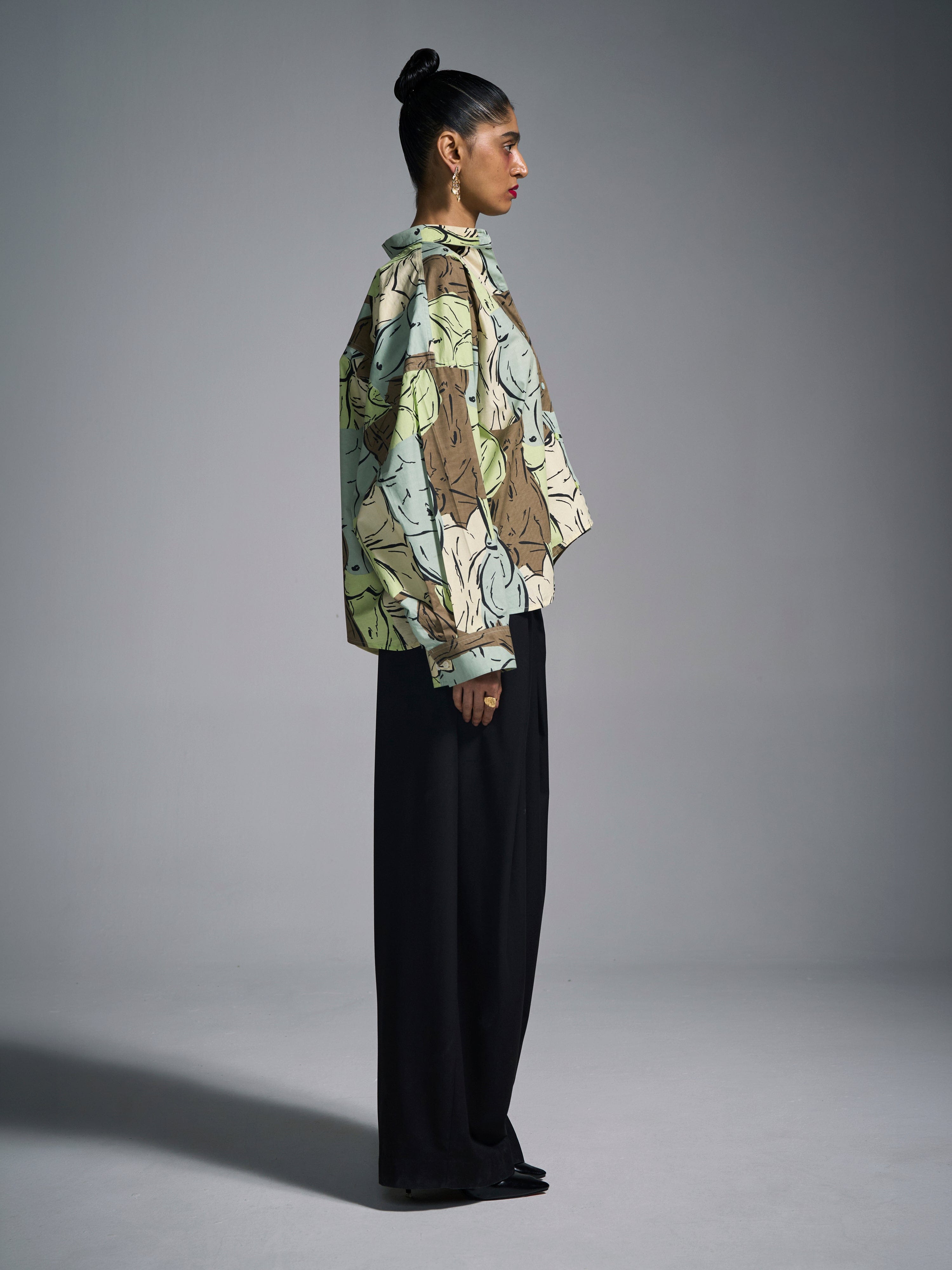 GREIGE Figure Studies Shirt - Greige Green