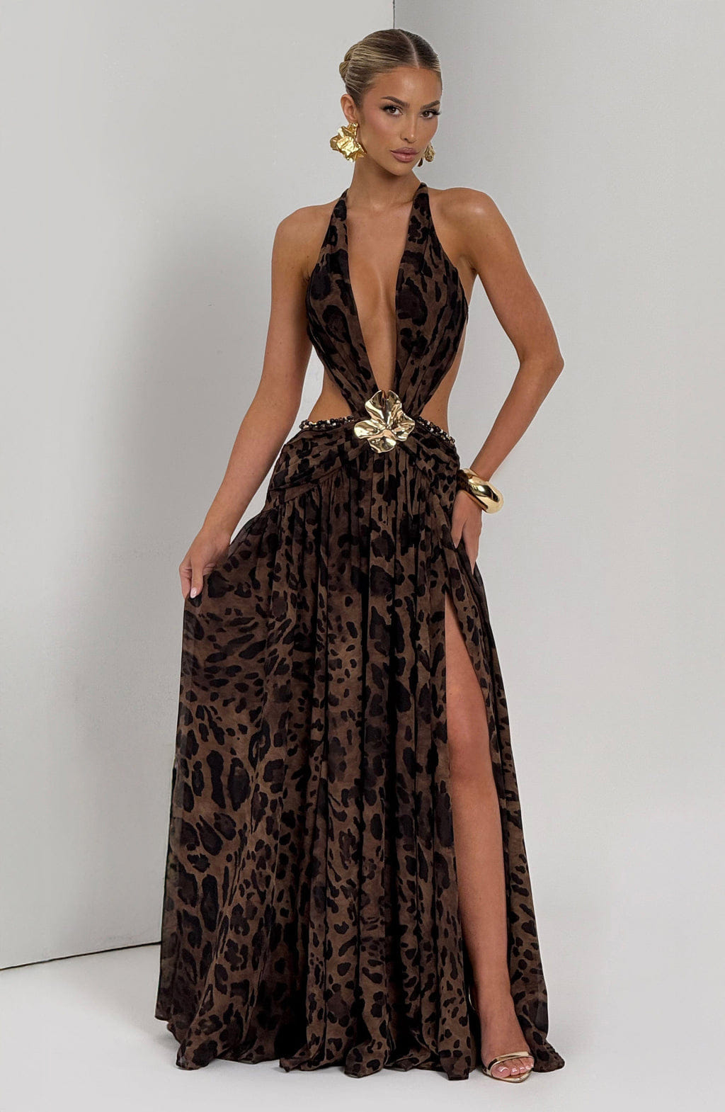 Outcast D2C Leona Plunge Slit Gown