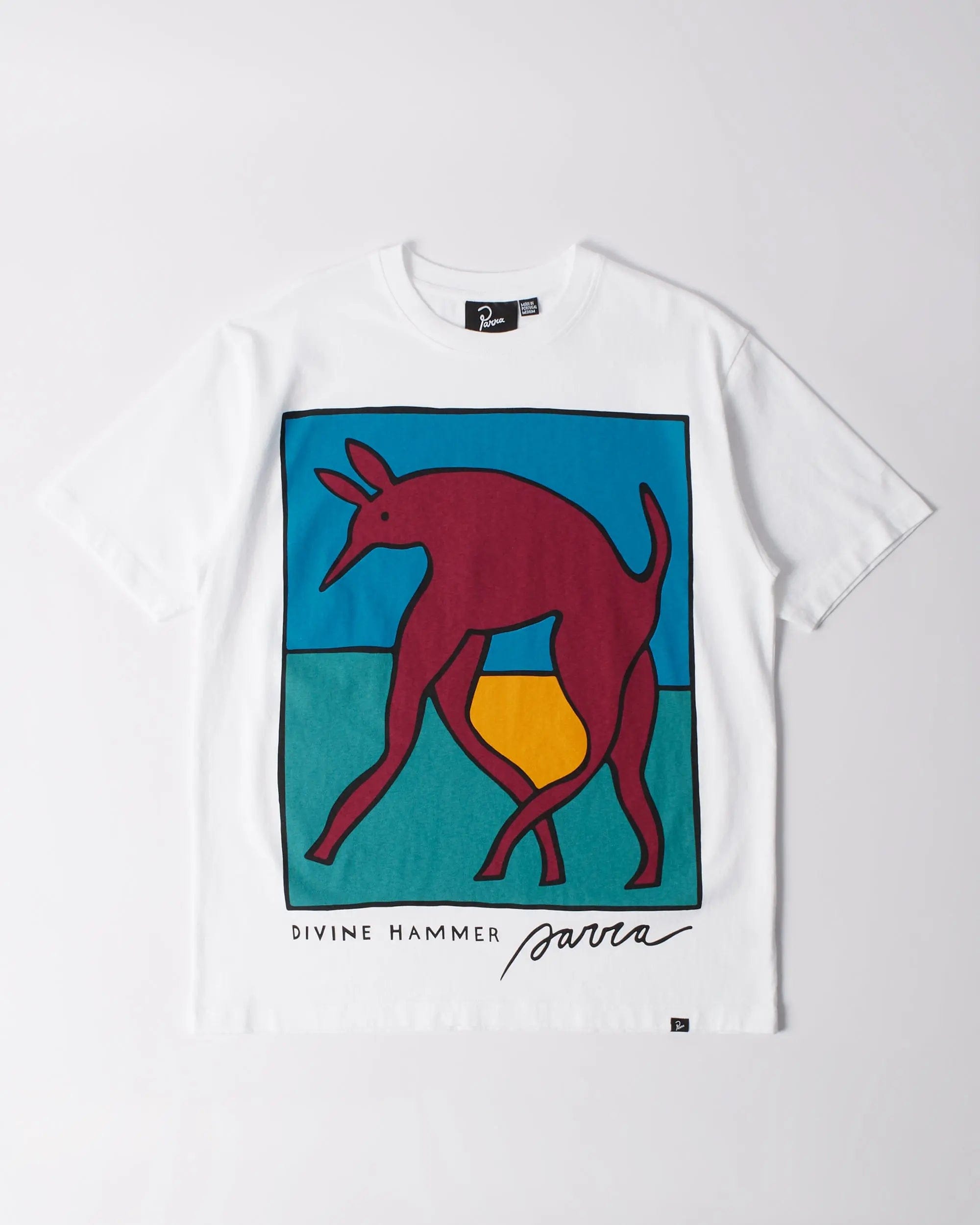 Byparra Bear Dog Hammer T - Shirt (White)