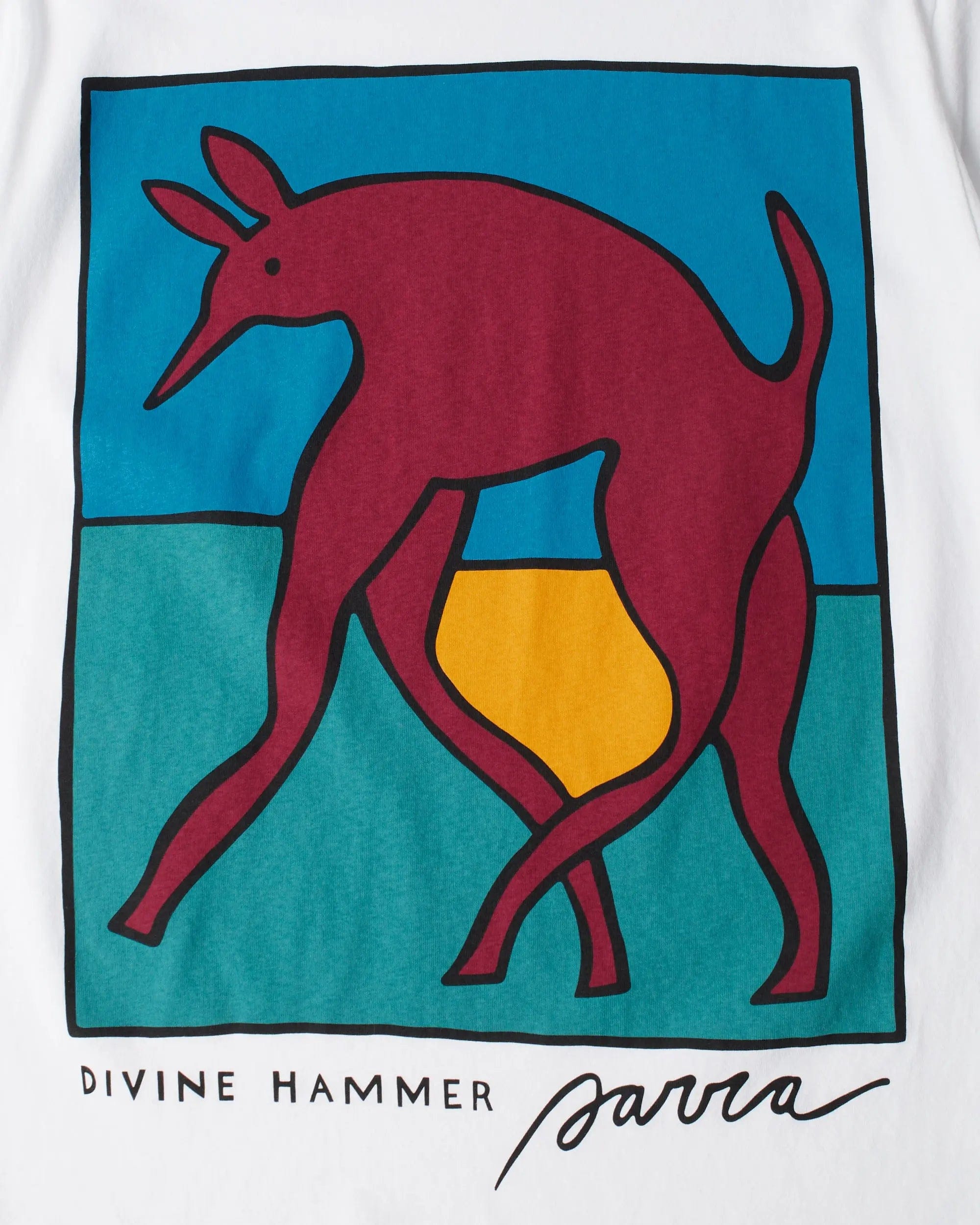 Byparra Bear Dog Hammer T - Shirt (White)