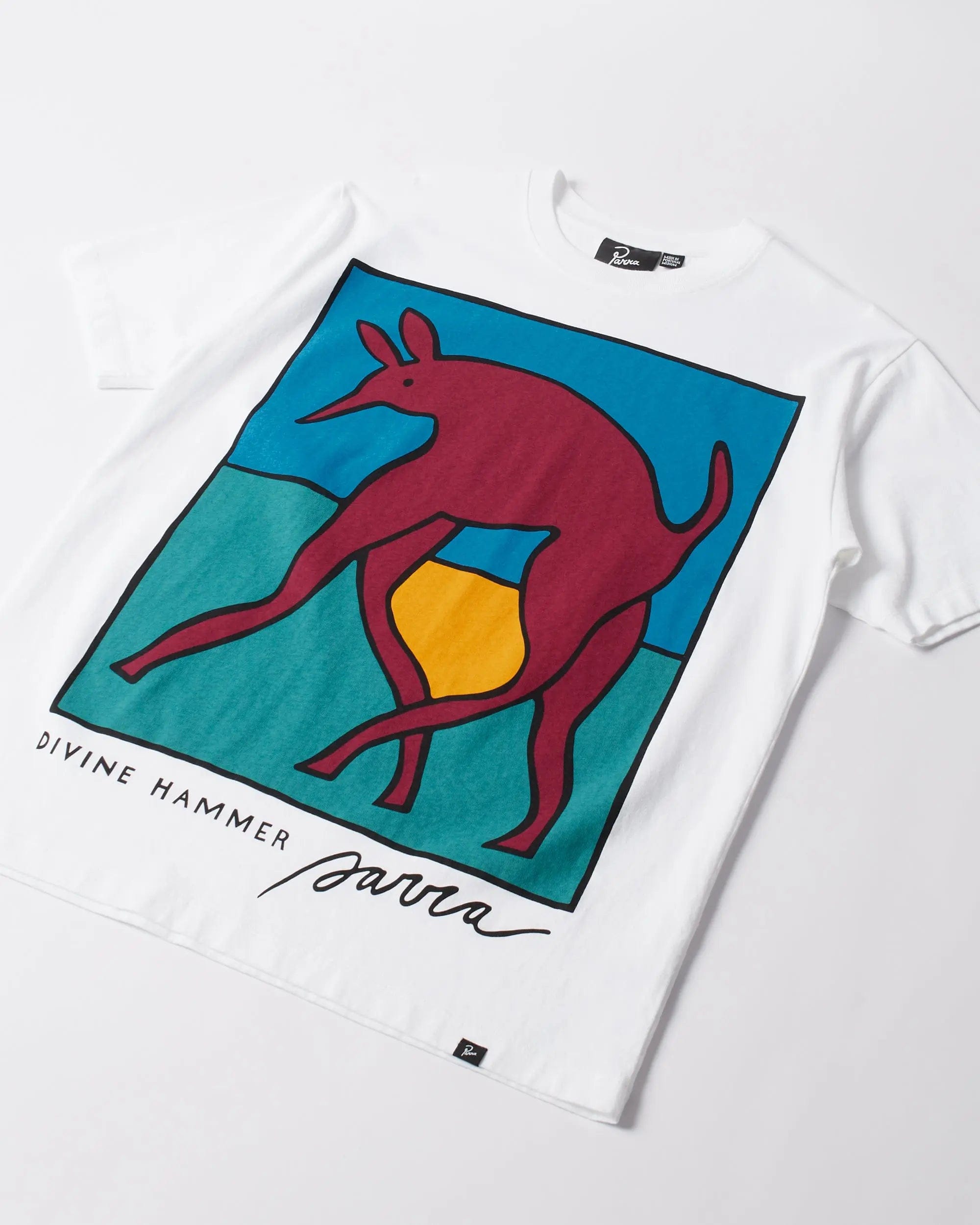 Byparra Bear Dog Hammer T - Shirt (White)