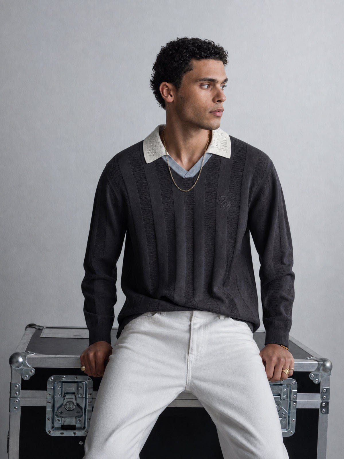 Trend Maven Knit Football Jersey Pavement