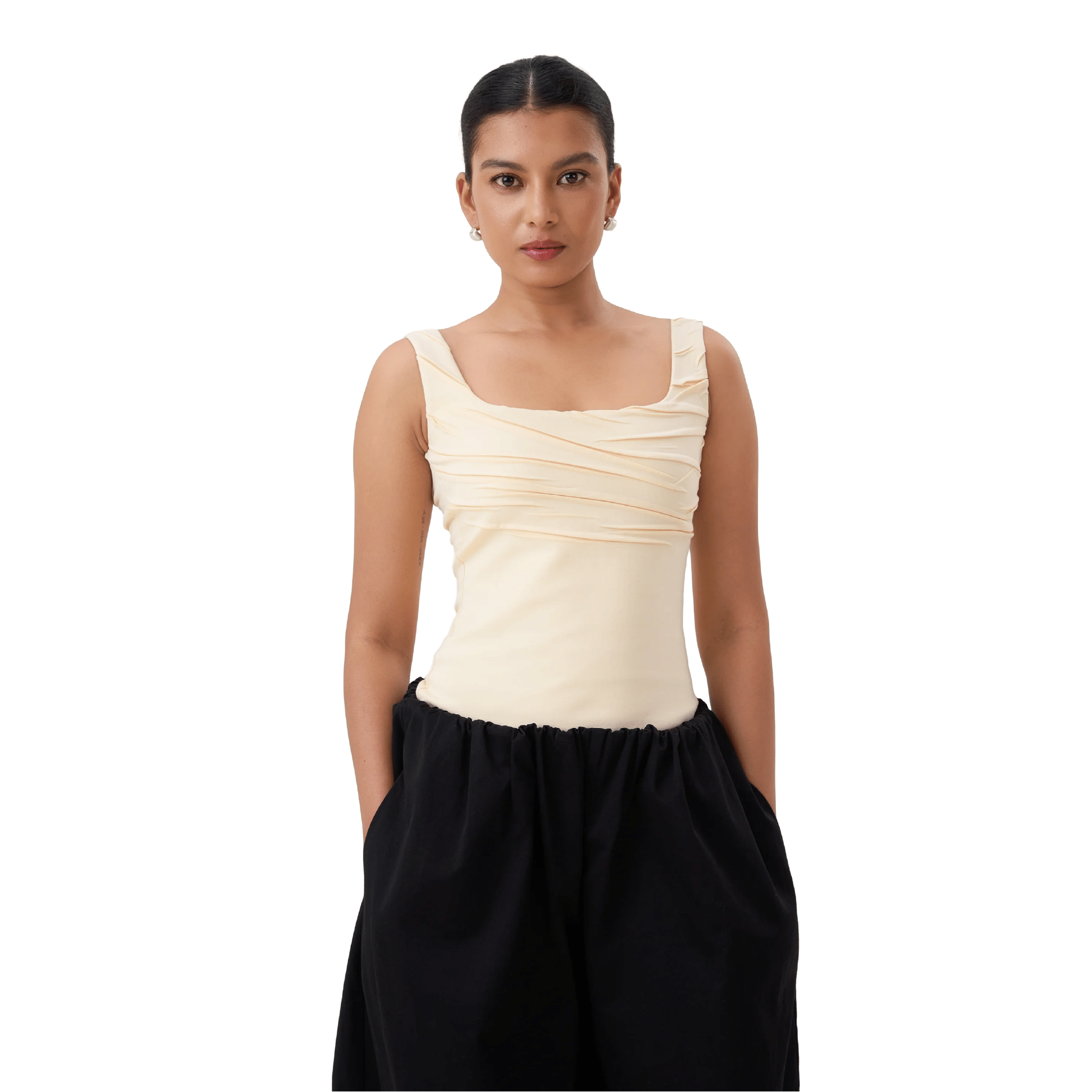 Polite Society MISFUSED TANK TOP (ECRU)