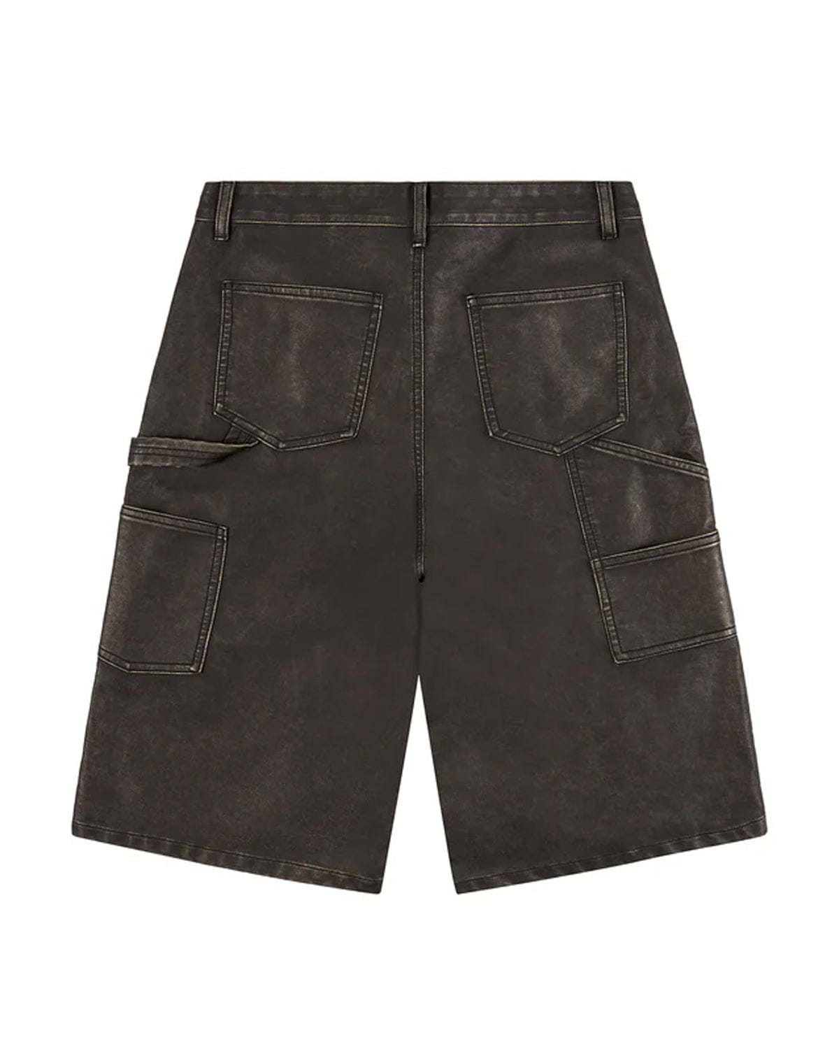 Boredom Kills Leather Shorts Black