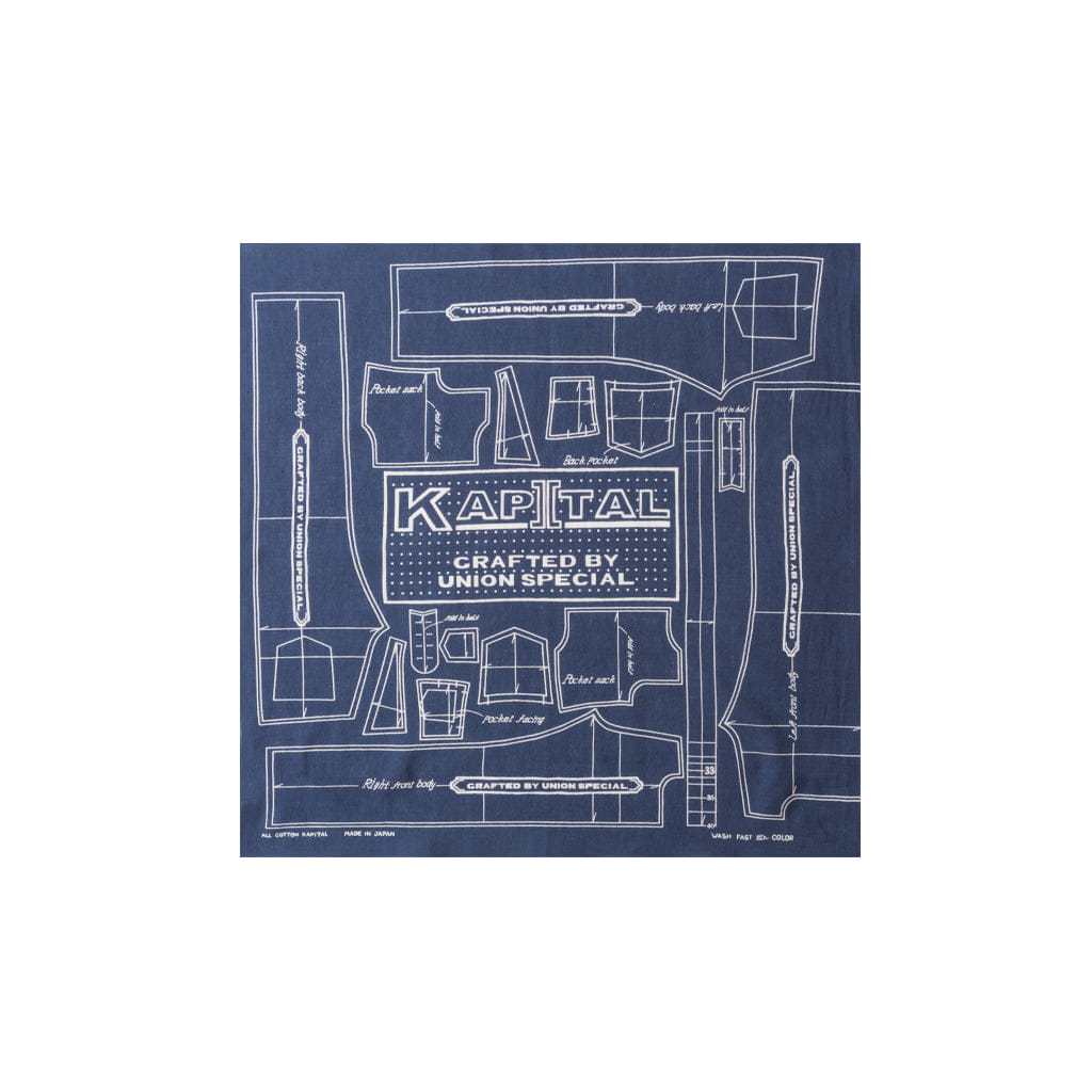 Kapital Barbie Pattern Bandana - Navy