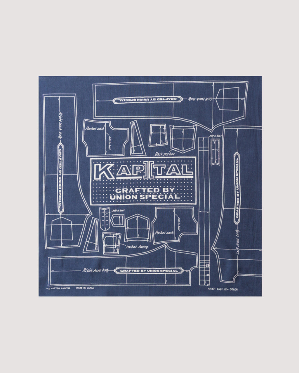 Kapital Barbie Pattern Bandana - Navy