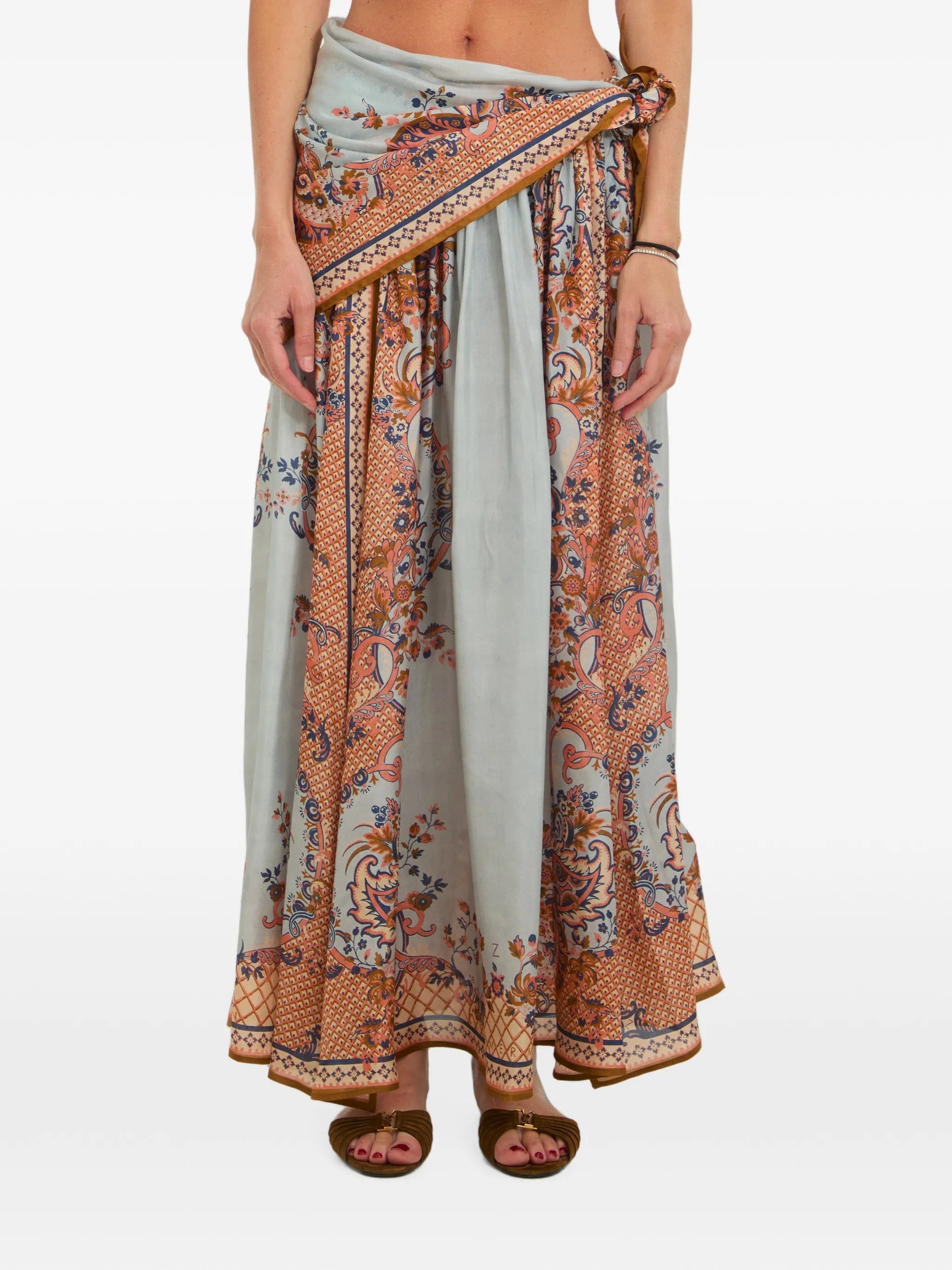 Zimmermann Aster side - tie midi skirt
