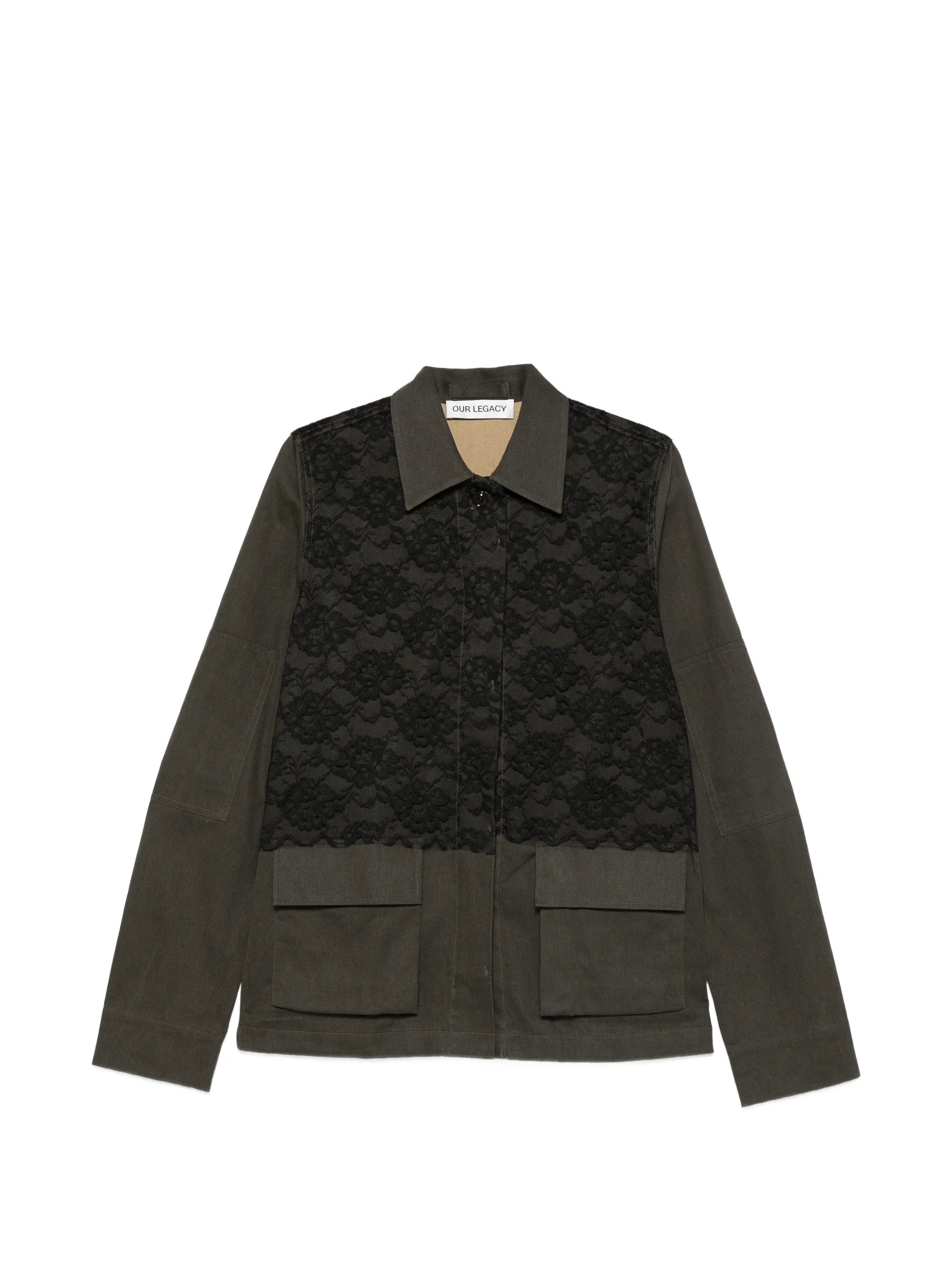 OUR Legacy Split lace - appliqued blazer