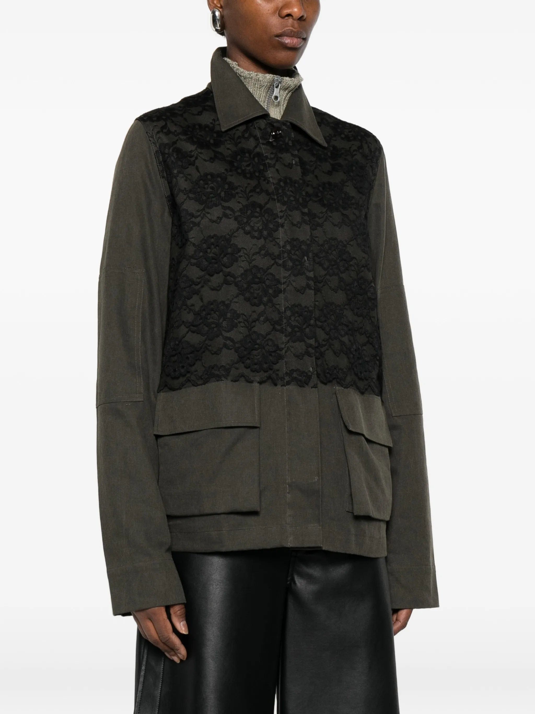 OUR Legacy Split lace - appliqued blazer