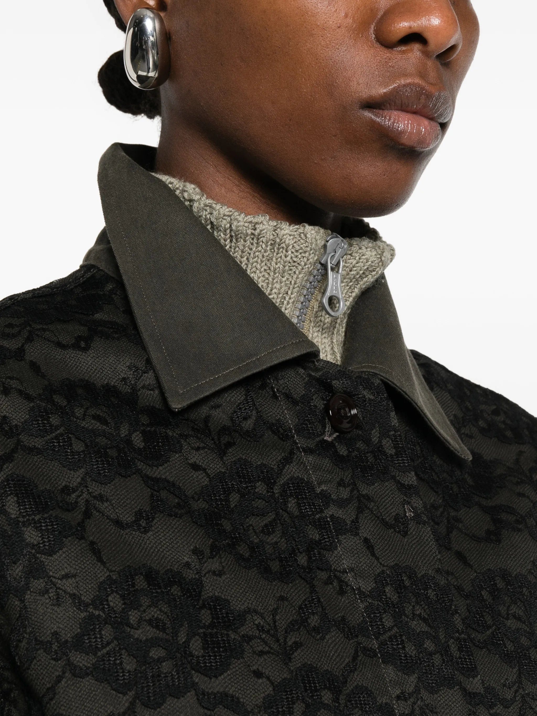 OUR Legacy Split lace - appliqued blazer
