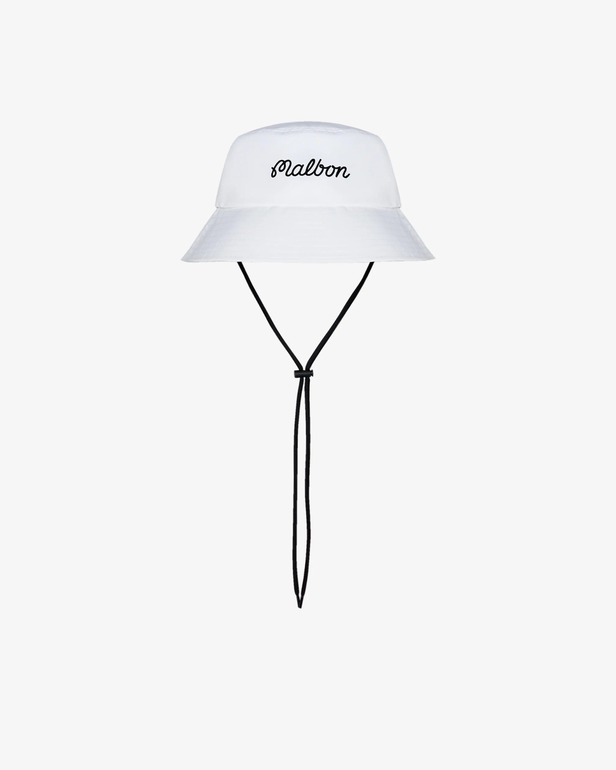 Malbon Golf Icons Bucket Hat White