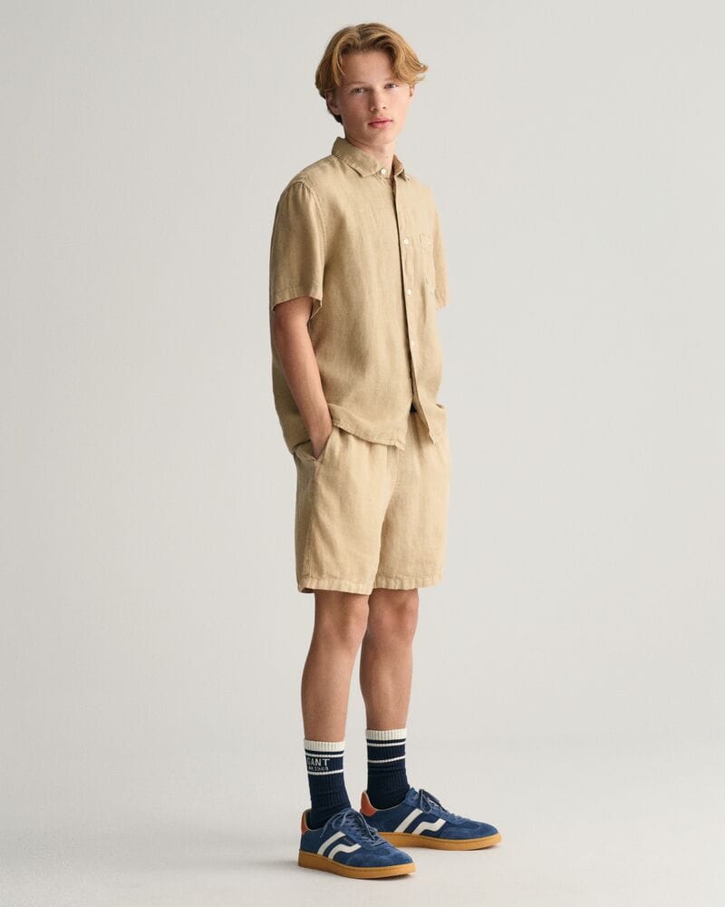 Gant Teens Linen Short Sleeve Shirt