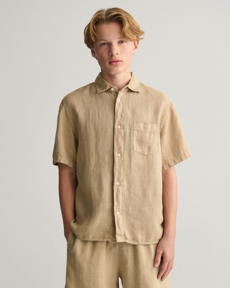 Gant Teens Linen Short Sleeve Shirt