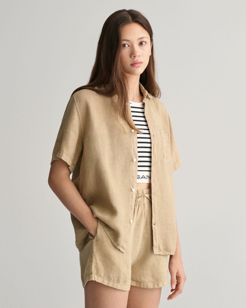 Gant Teens Linen Short Sleeve Shirt