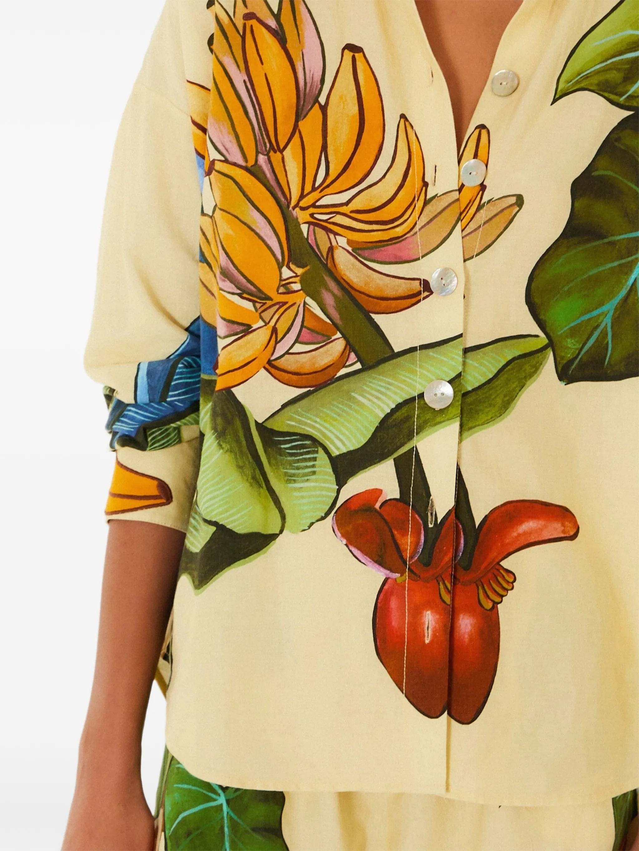 FARM Rio Banana Grapes button - up shirt