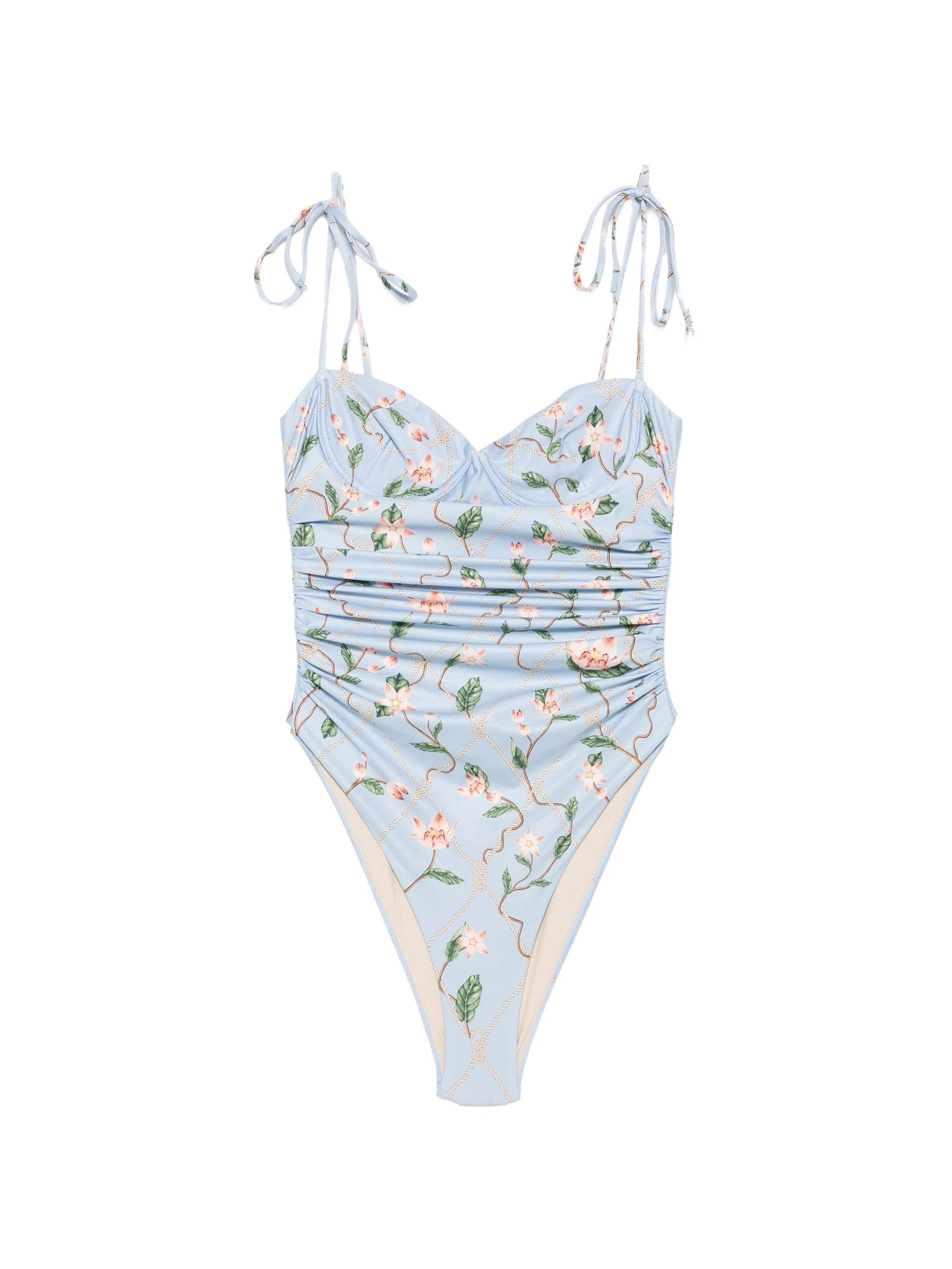 Agua by Agua Bendita Rábano Navegante floral - print swimsuit