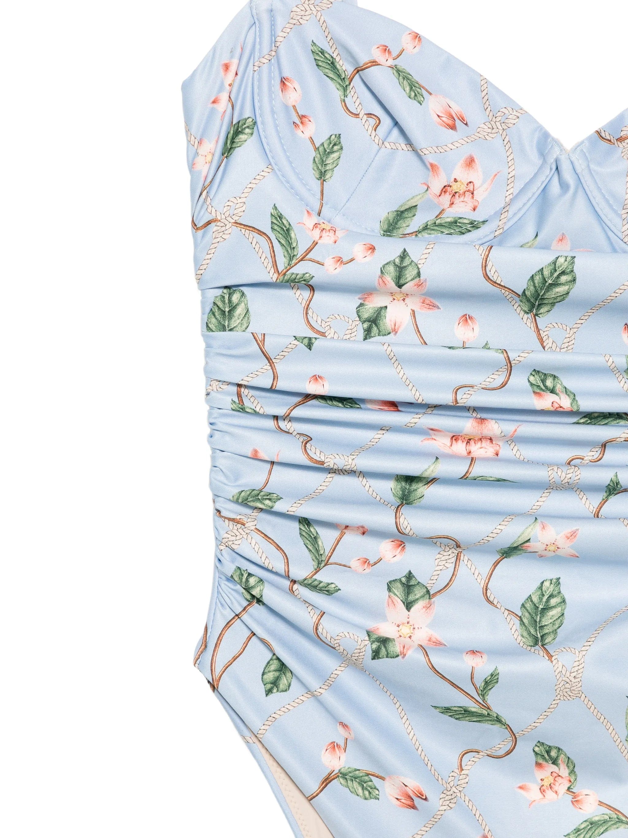 Agua by Agua Bendita Rábano Navegante floral - print swimsuit