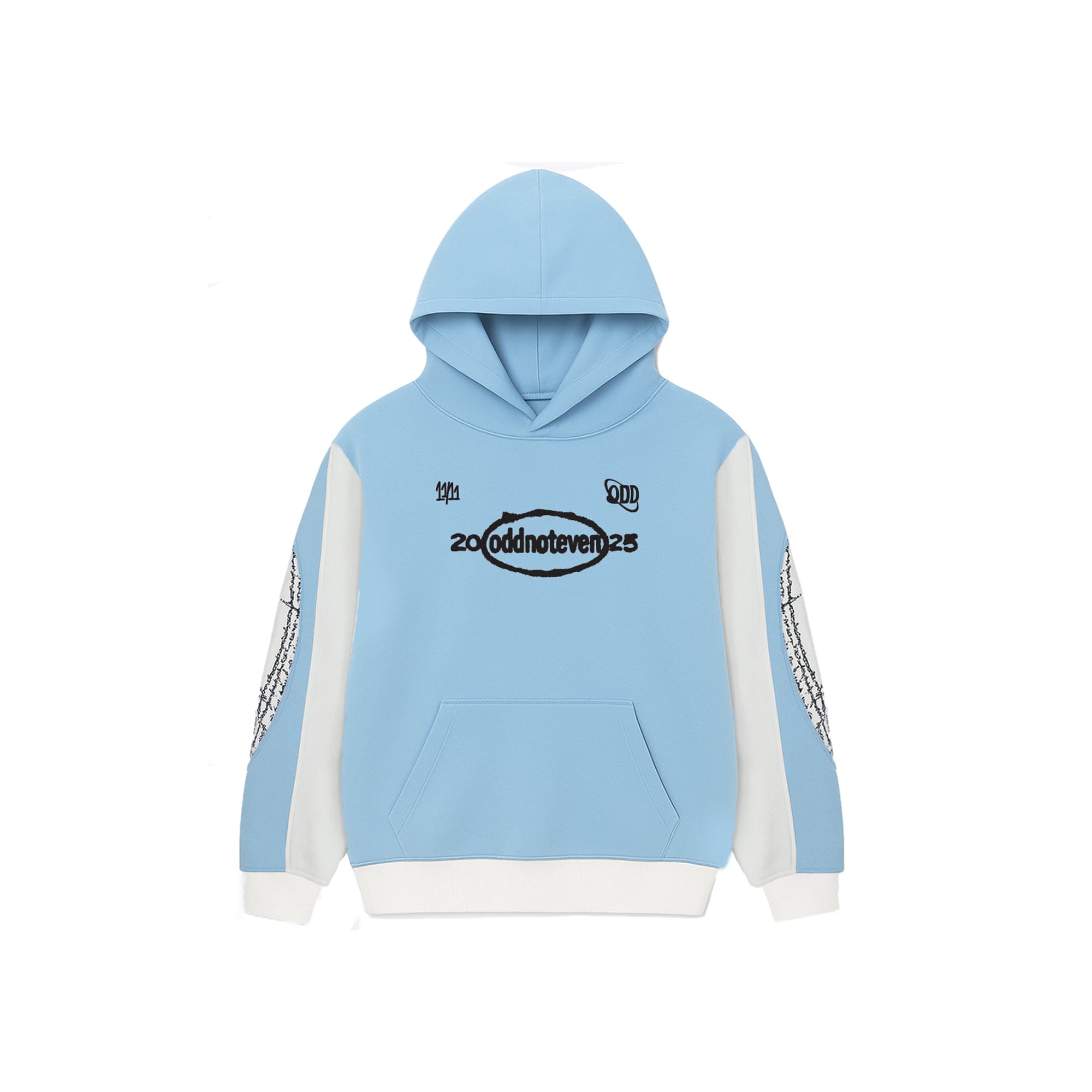 Oddnoteven Blue Jersey Hoodie