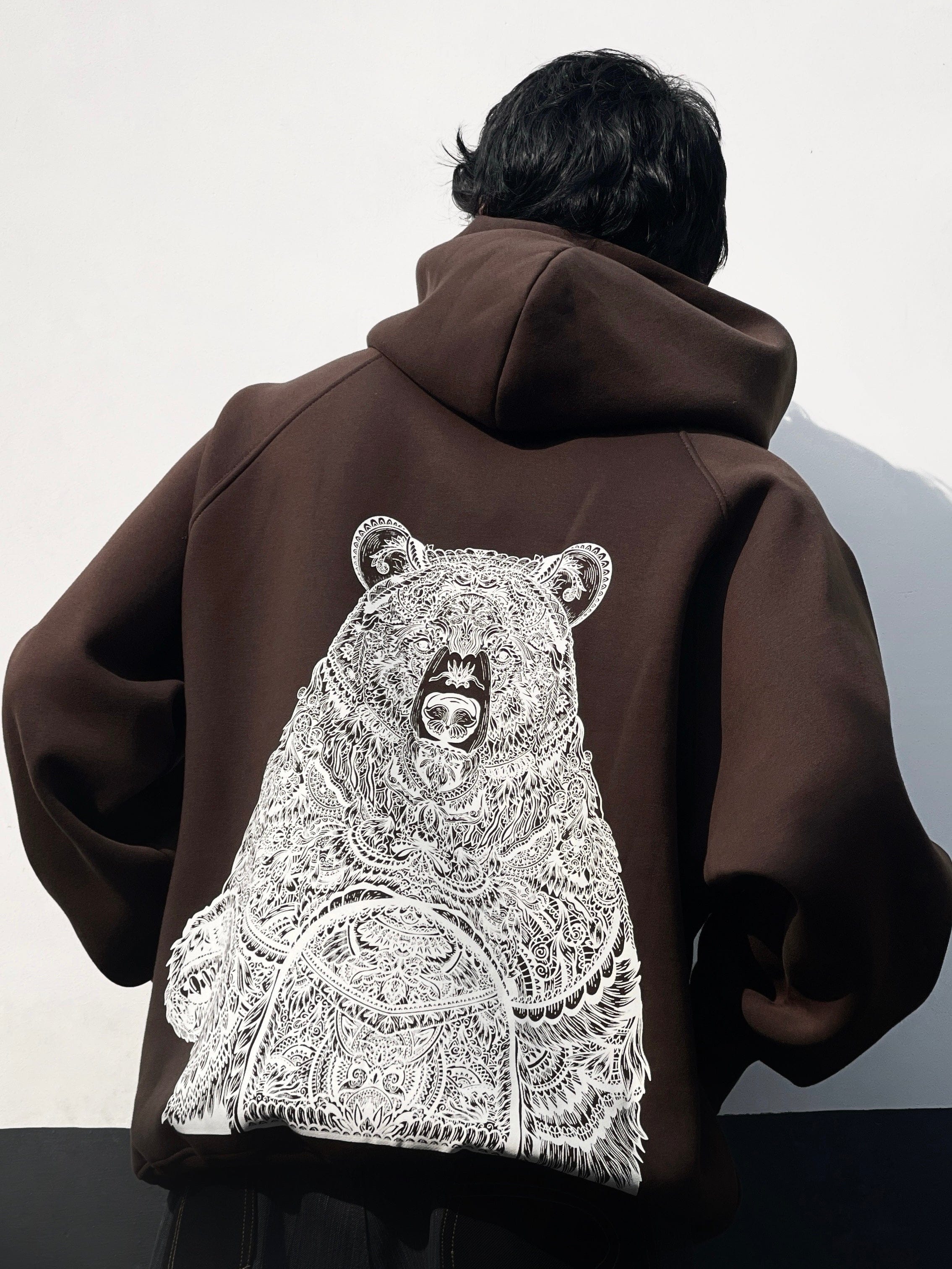 Deadbear Mandala Hoodie Brown