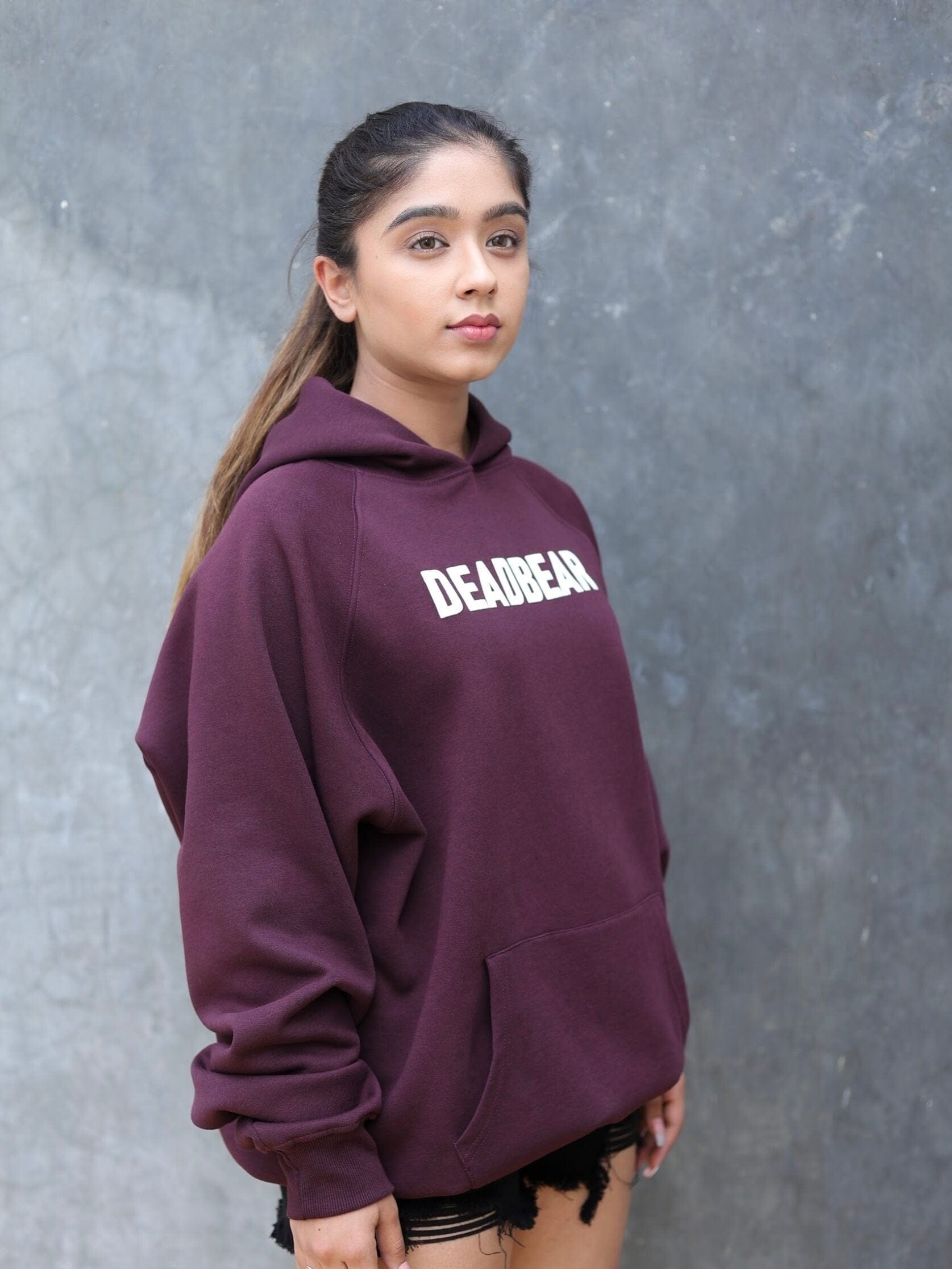 Deadbear Basic Wine Hoodie