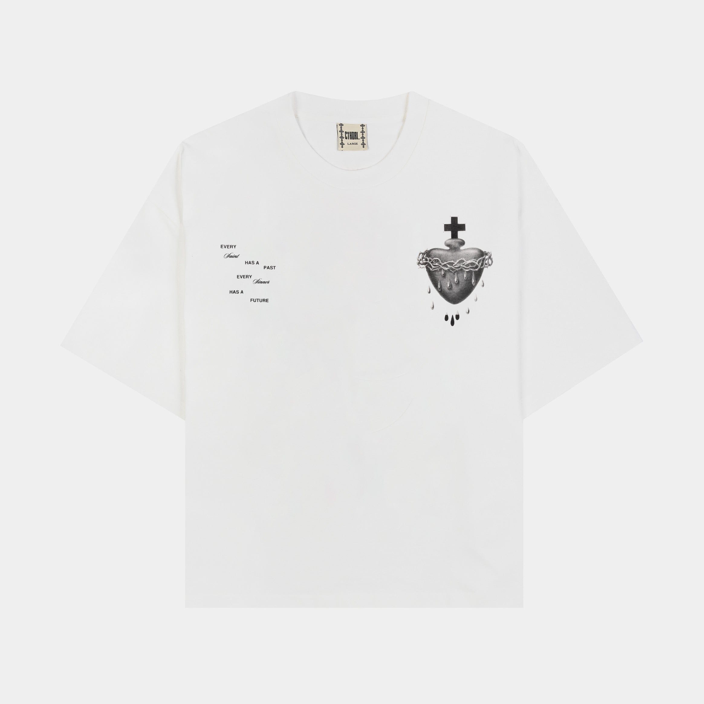 Cthdrl The Heart Mens Short Sleeve Shirt (Black/White)