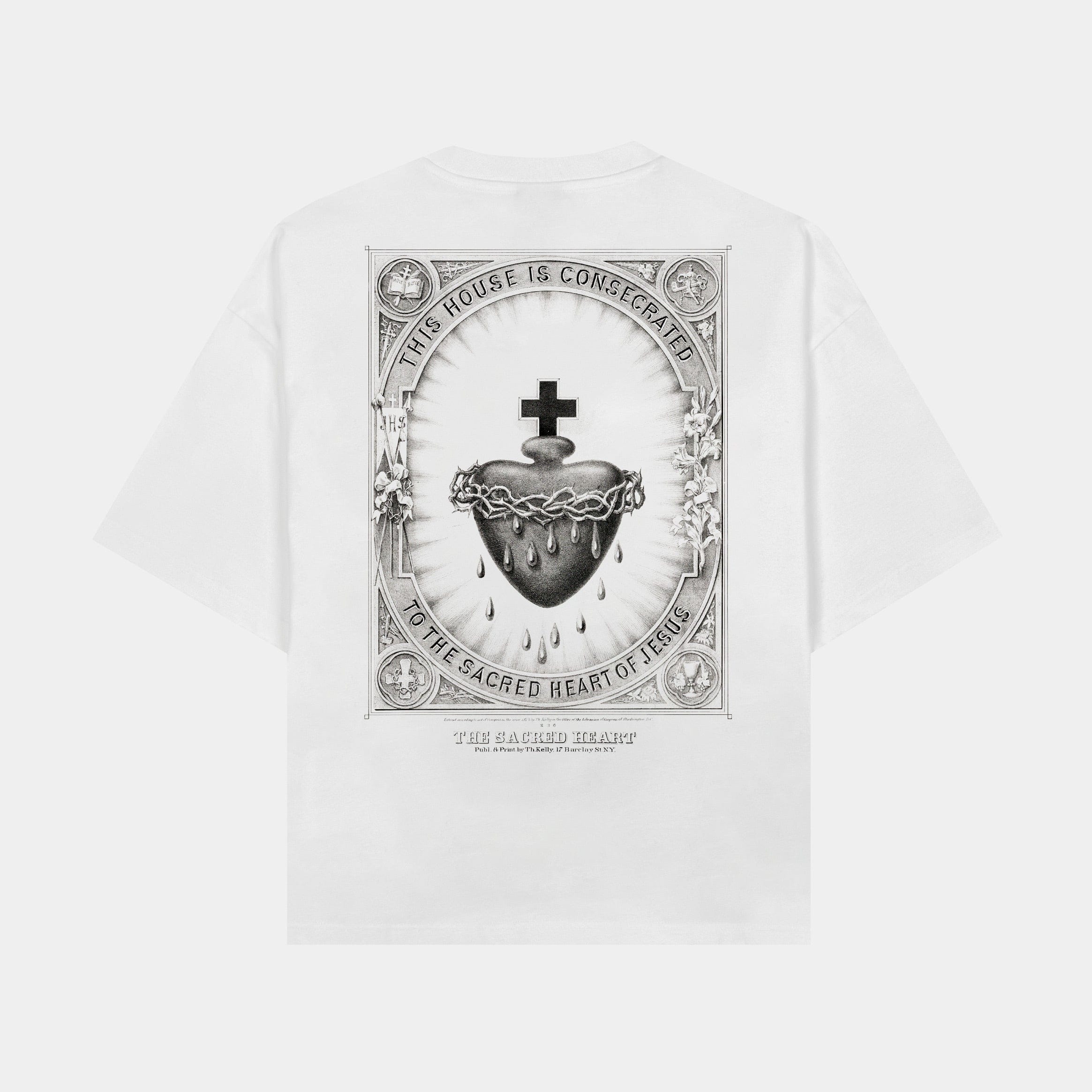 Cthdrl The Heart Mens Short Sleeve Shirt (Black/White)
