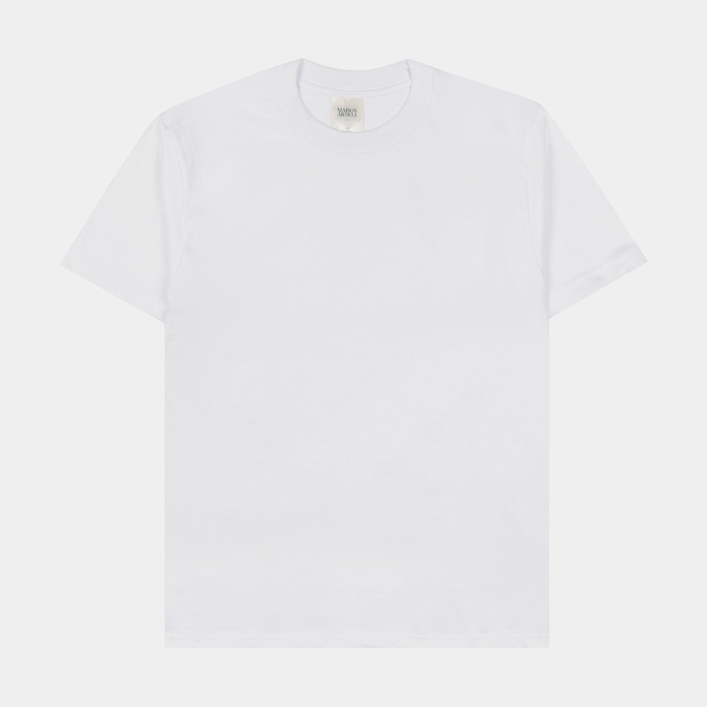 Maison Article Solid Novelty Mens Short Sleeve Shirt (White)