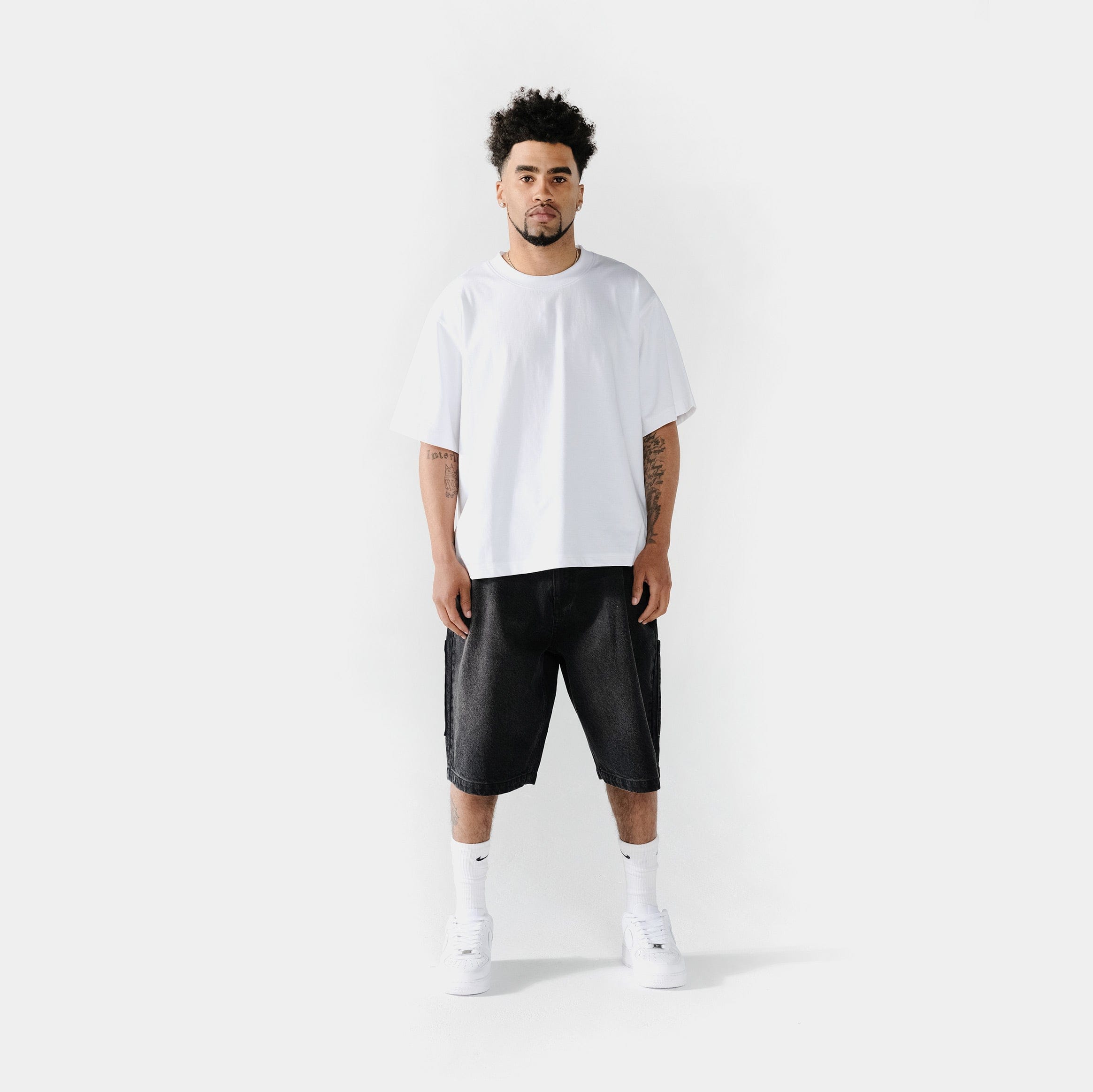 Maison Article Solid Novelty Mens Short Sleeve Shirt (White)