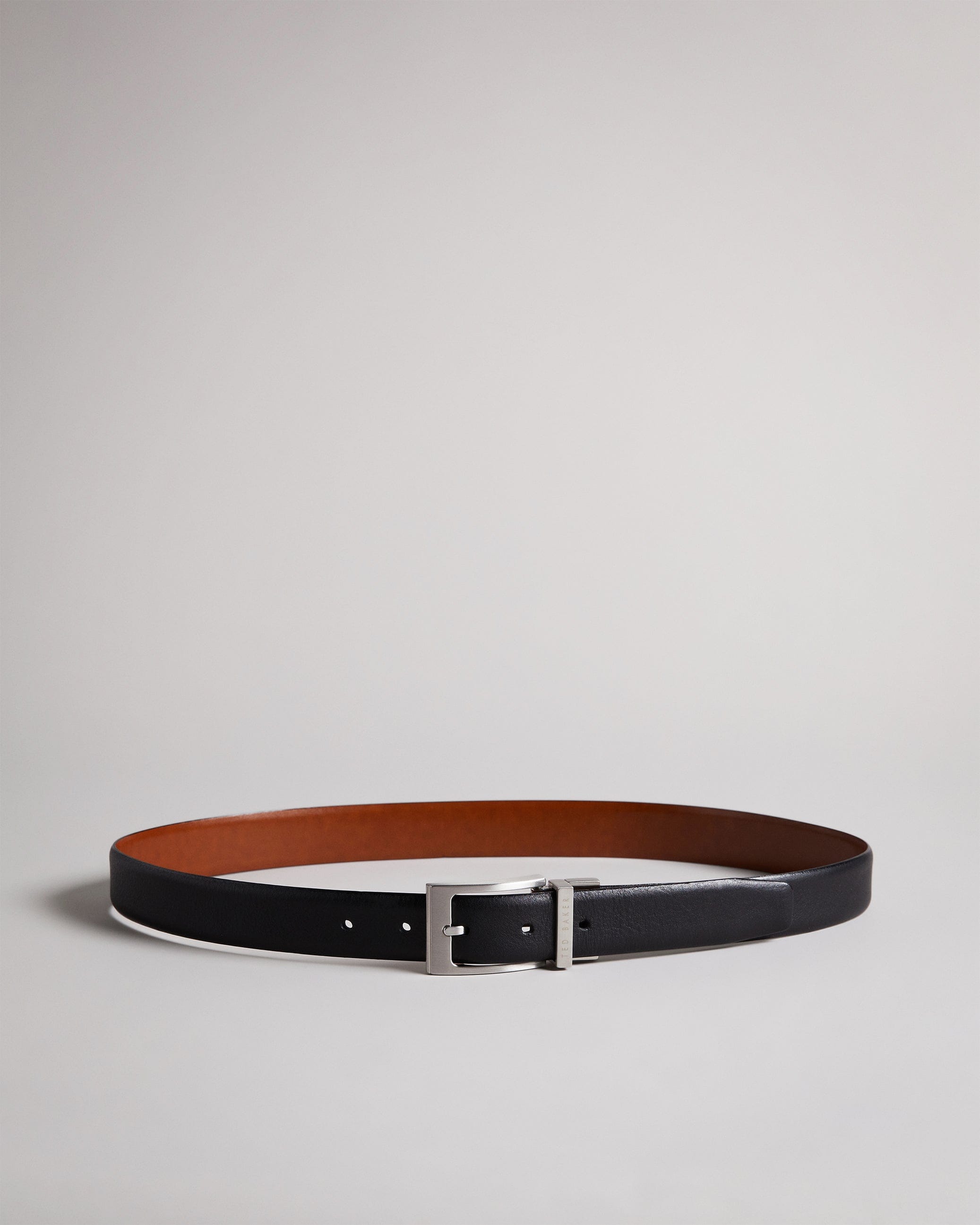 REVERSIBLE Karmer Reversible Leather Belt Black