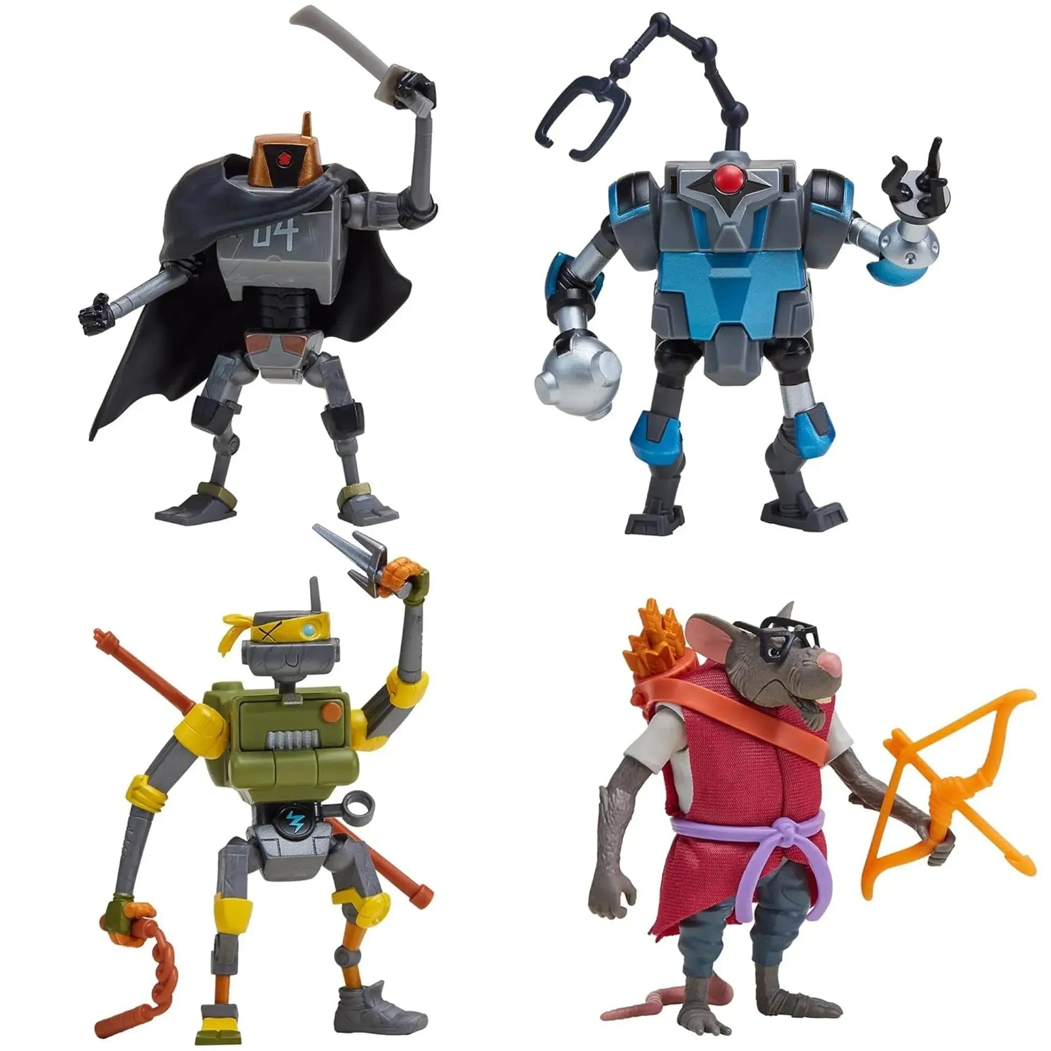 Playmates Toys Tales of the Teenage Mutant Ninja Turtles - Mix 'N Match Robots 4 - Pack Action Figure Set (Mechazoid, Bishop, Metalhead, Splinter) - Playmates Toys - (2024)