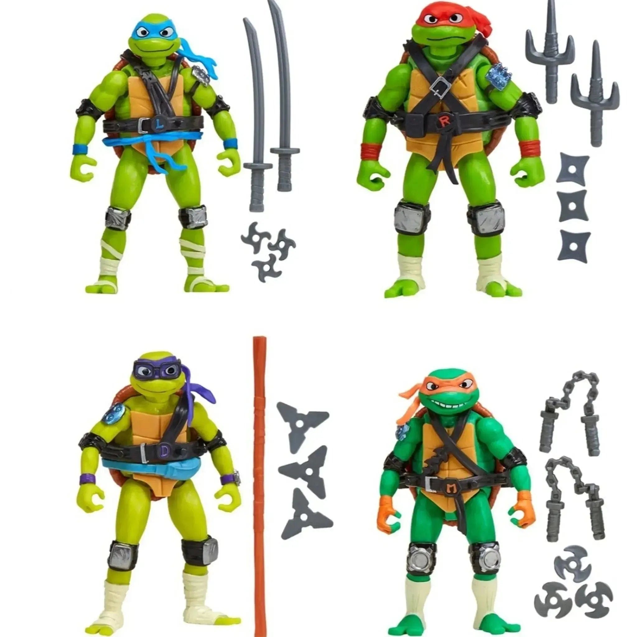 Playmates Toys Tales of the Teenage Mutant Ninja Turtles - Mix ‘N Match Turtles 4 - Pack Action Figure Set (Leonardo, Donatello, Michelangelo, Raphael) - Playmates Toys - (2024)
