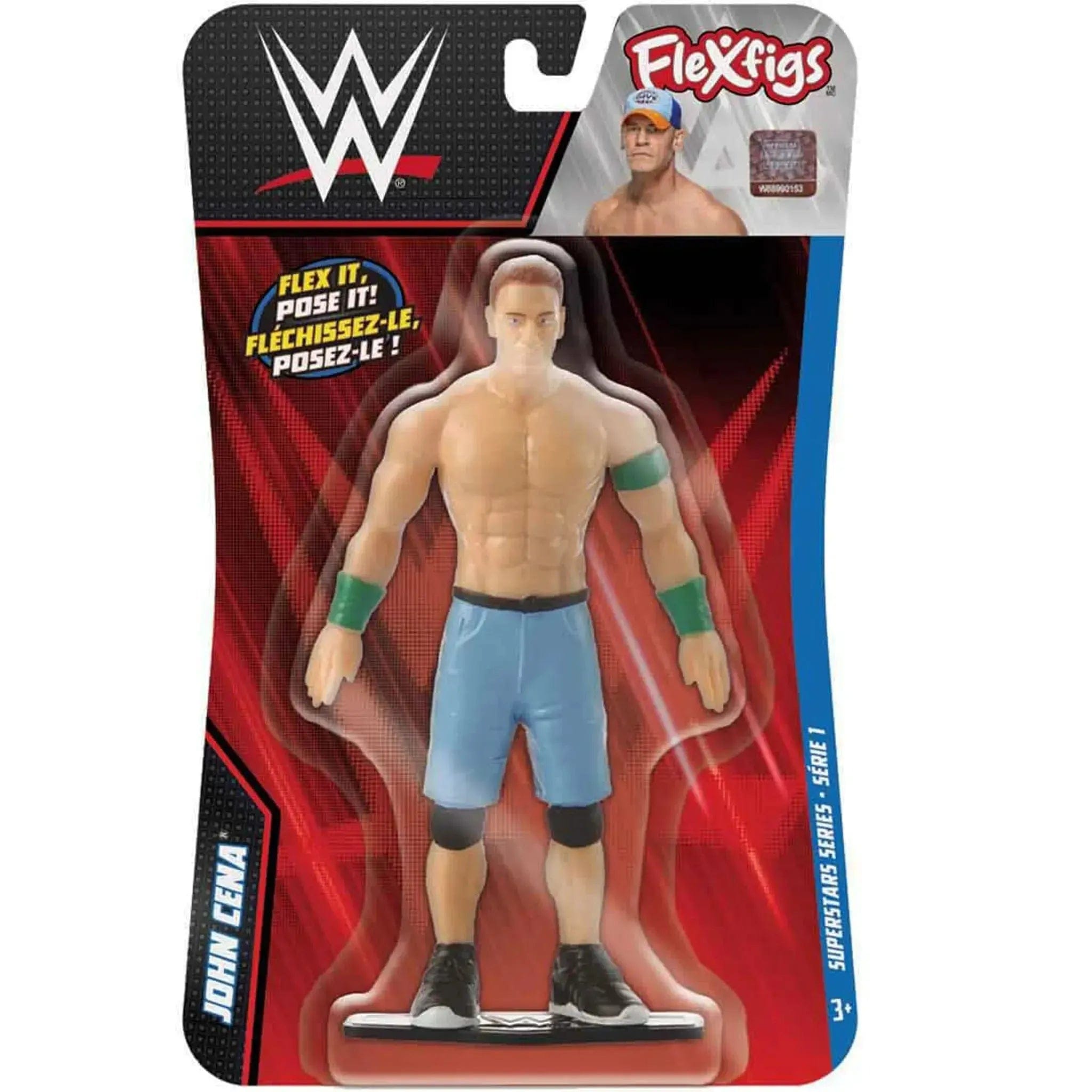 TCG Toys WWE Superstars - Bendable John Cena Action Figure (5.5") - TGC Toys - Flexfigs Superstars Series 1 - (2024)