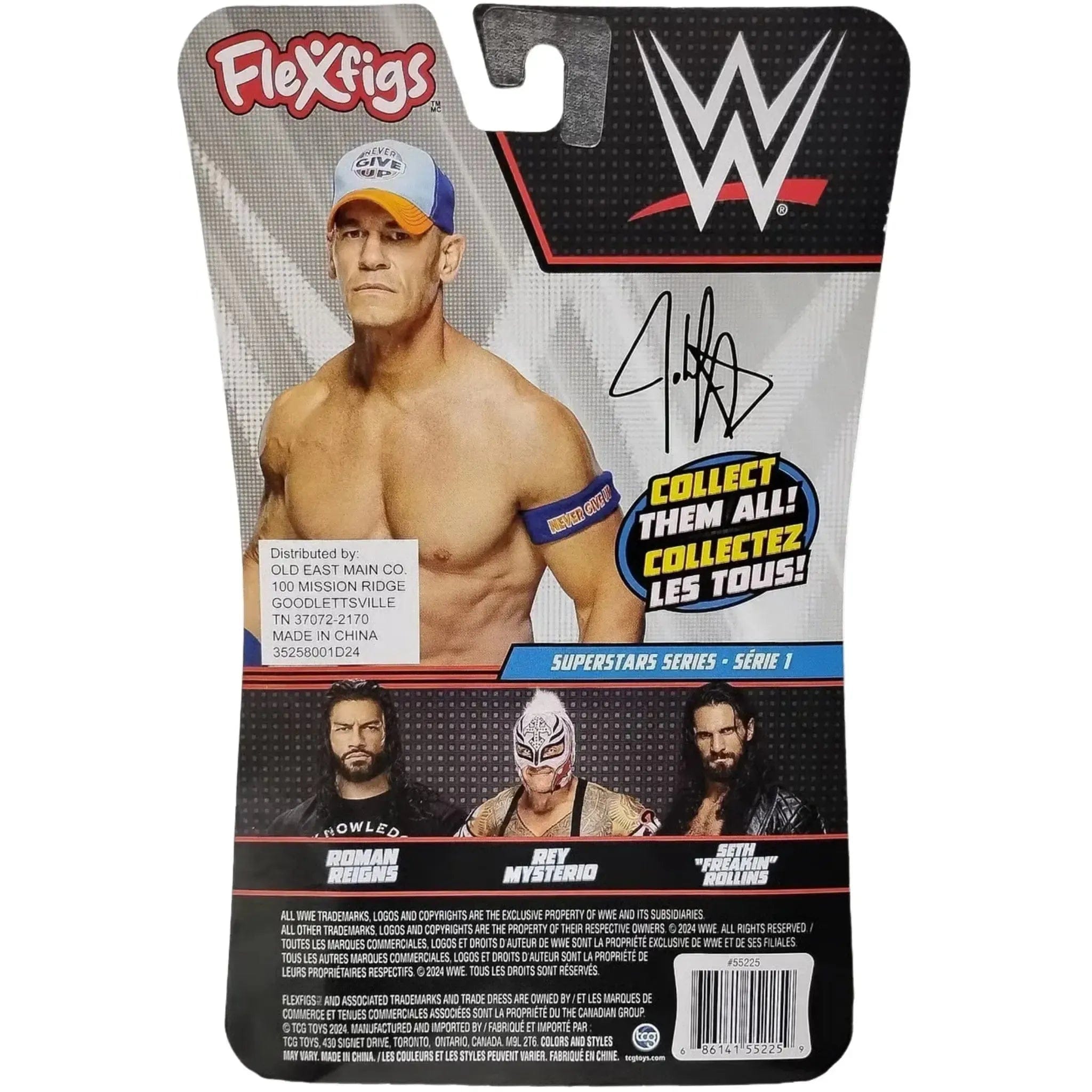 TCG Toys WWE Superstars - Bendable John Cena Action Figure (5.5") - TGC Toys - Flexfigs Superstars Series 1 - (2024)
