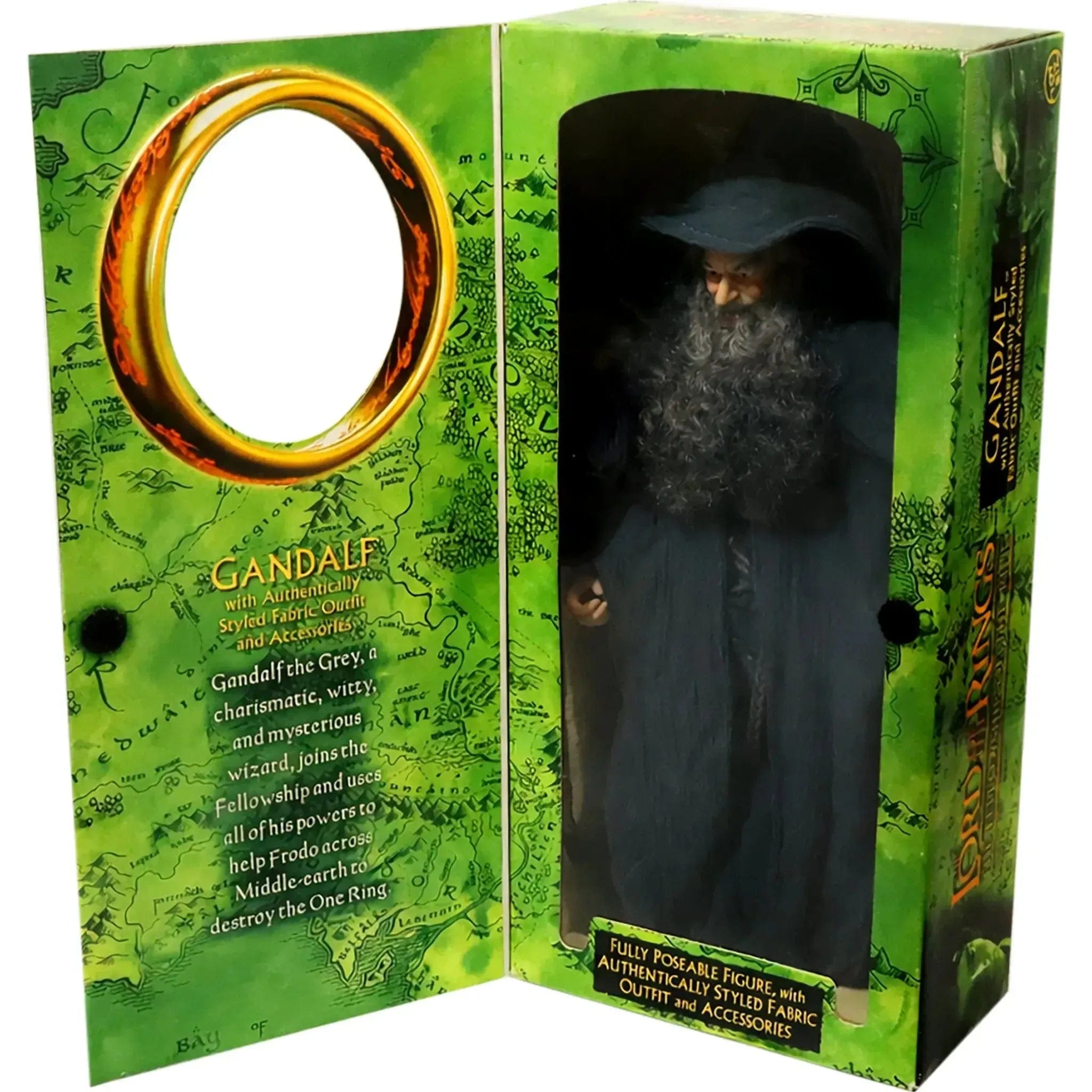 Toy Biz The Lord of the Rings [The Fellowship of the Ring] - Gandalf with Authentically Styled Fabric Outfit Action Figure (12") - Toy Biz - Special Edition Collector Series - (2001)
