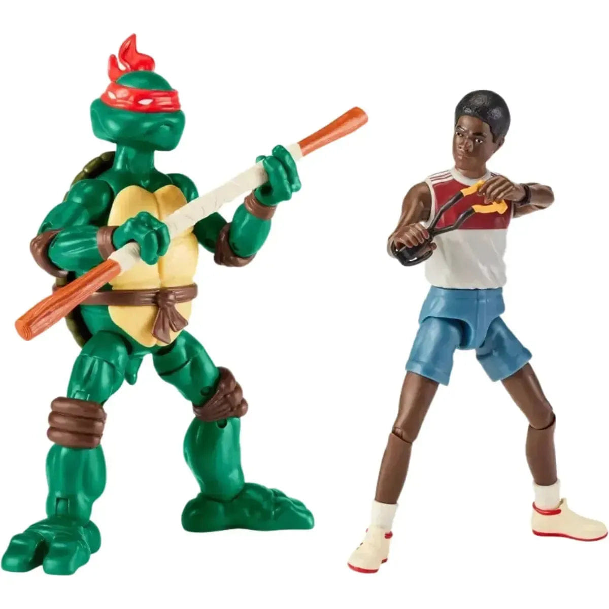 Playmates Toys Teenage Mutant Ninja Turtles x Stranger Things - Donatello & Lucas Action Figure Set (6") - Playmates Toys