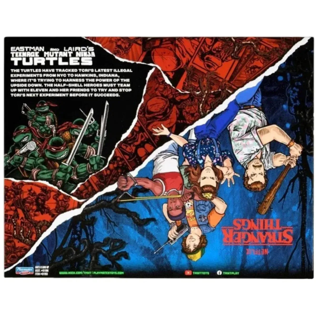 Playmates Toys Teenage Mutant Ninja Turtles x Stranger Things - Donatello & Lucas Action Figure Set (6") - Playmates Toys