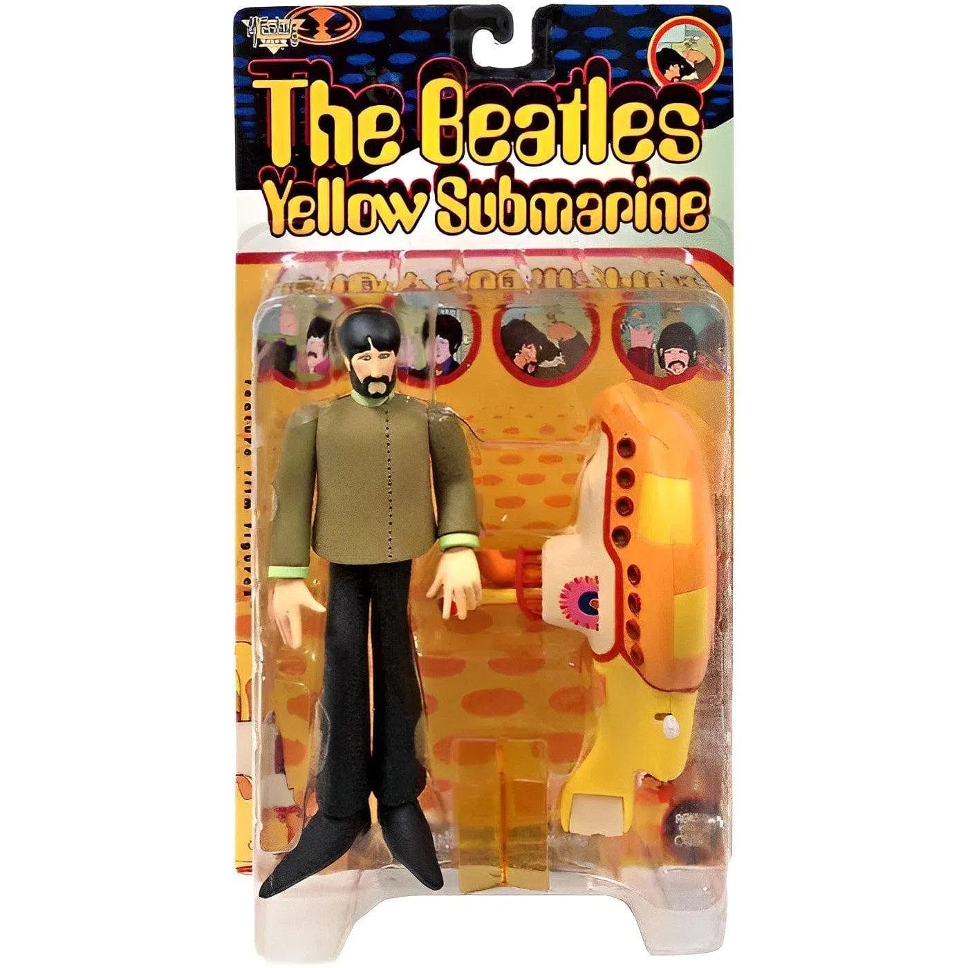 Mcfarlane Toys The Beatles - George Harrison with Yellow Submarine Action Figure (7.5") - McFarlane Toys - Series 1 (1999)