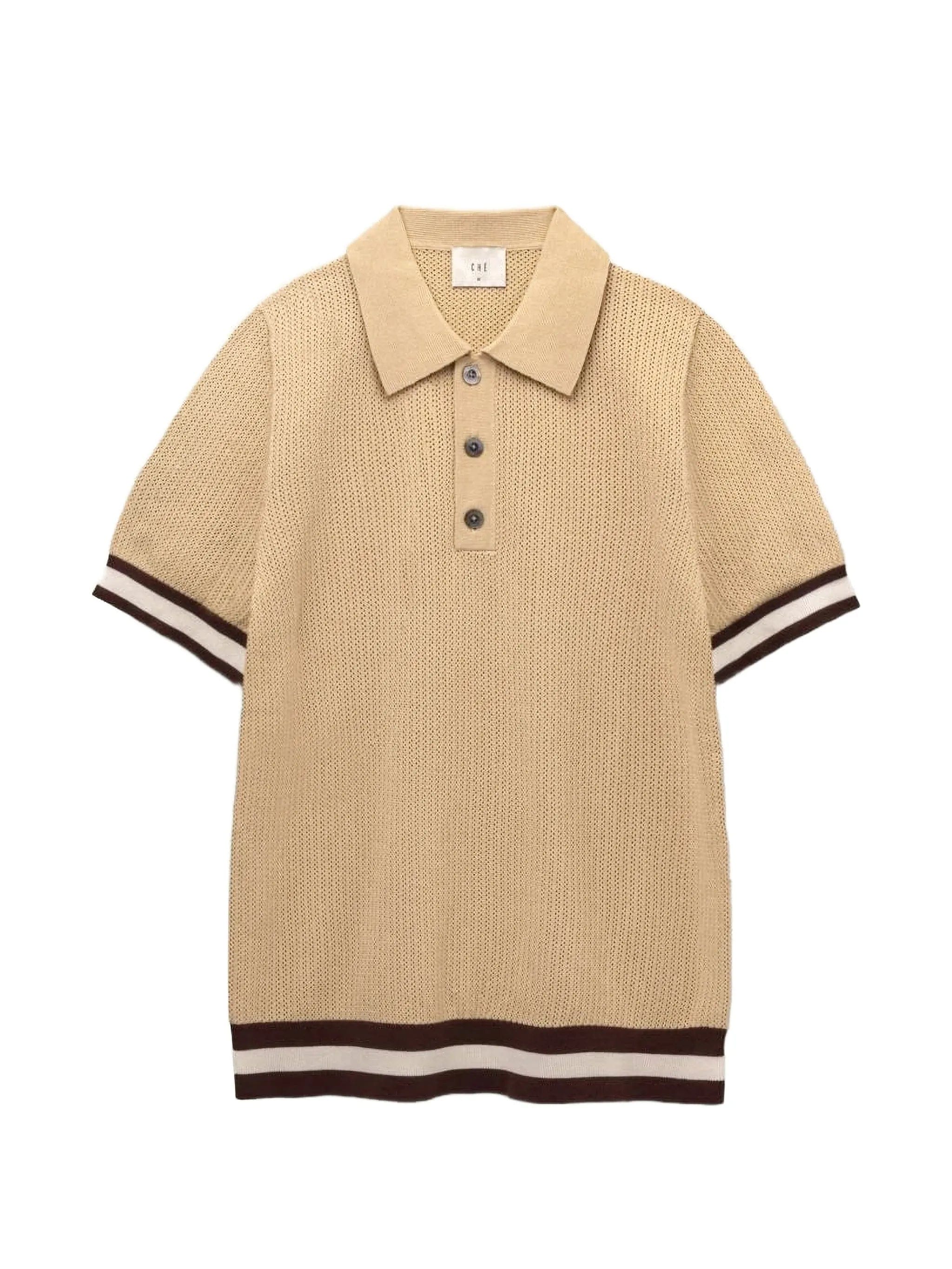 CHÉ Quinn striped - trim polo shirt