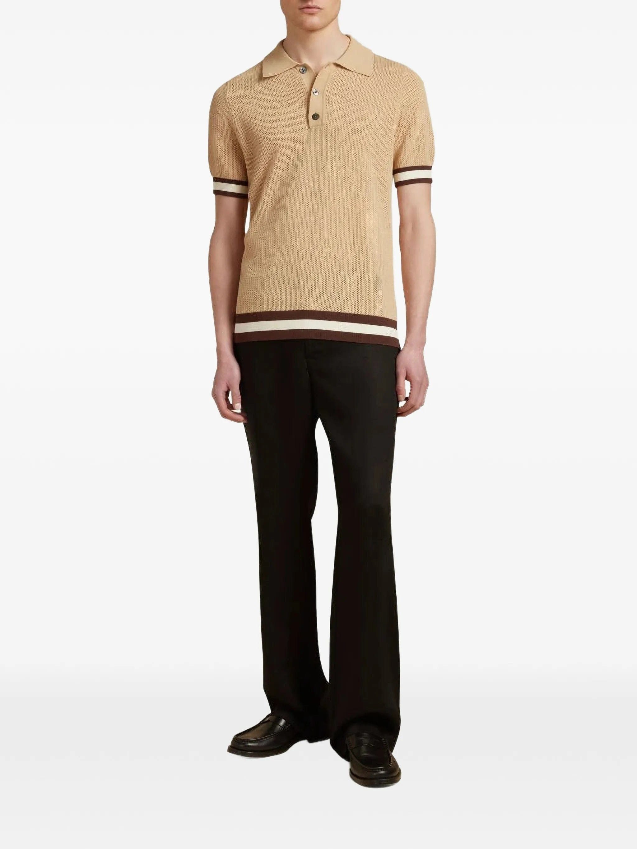 CHÉ Quinn striped - trim polo shirt