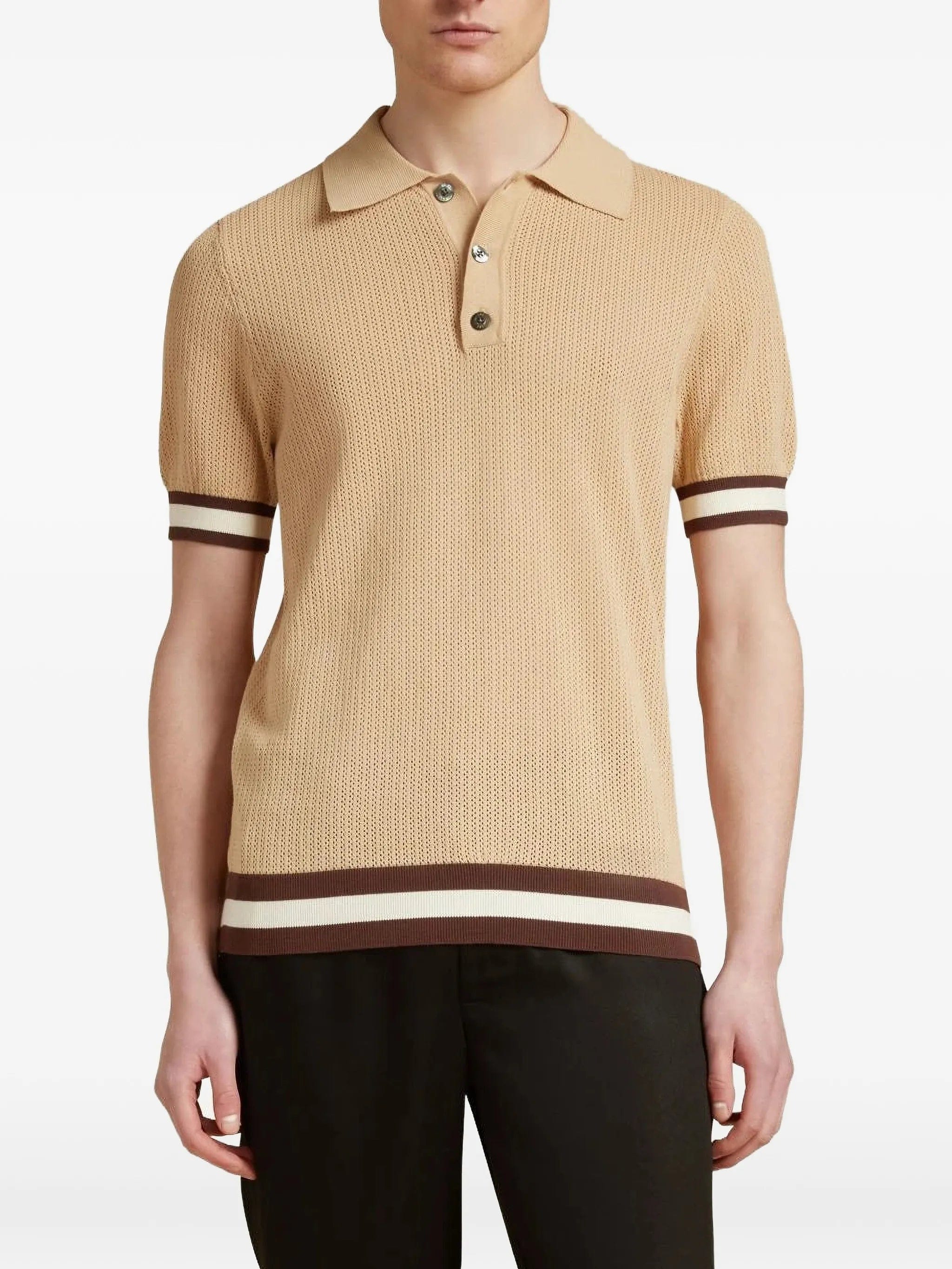 CHÉ Quinn striped - trim polo shirt