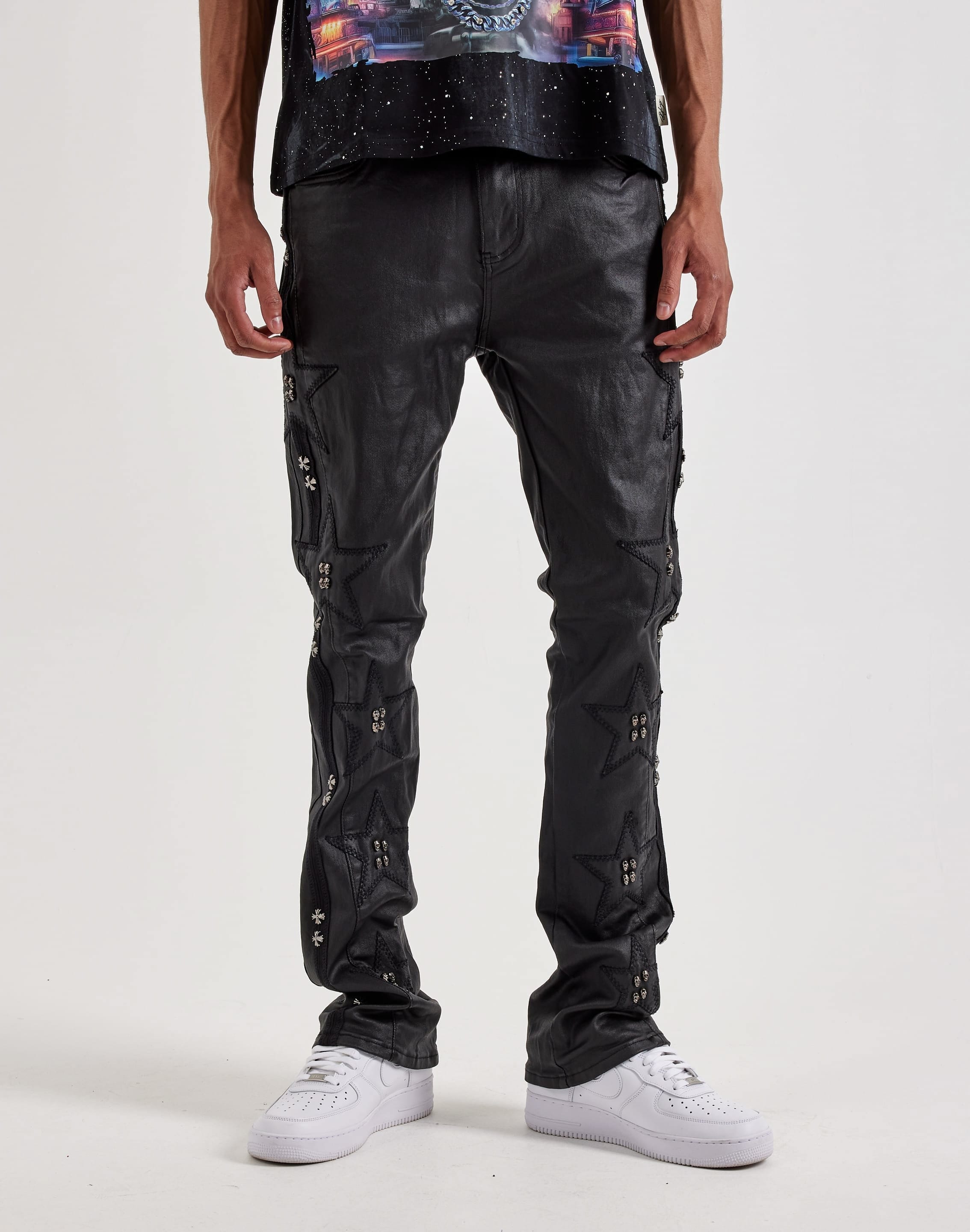 Waimea Flare Star Waxed Slim Denim Jeans