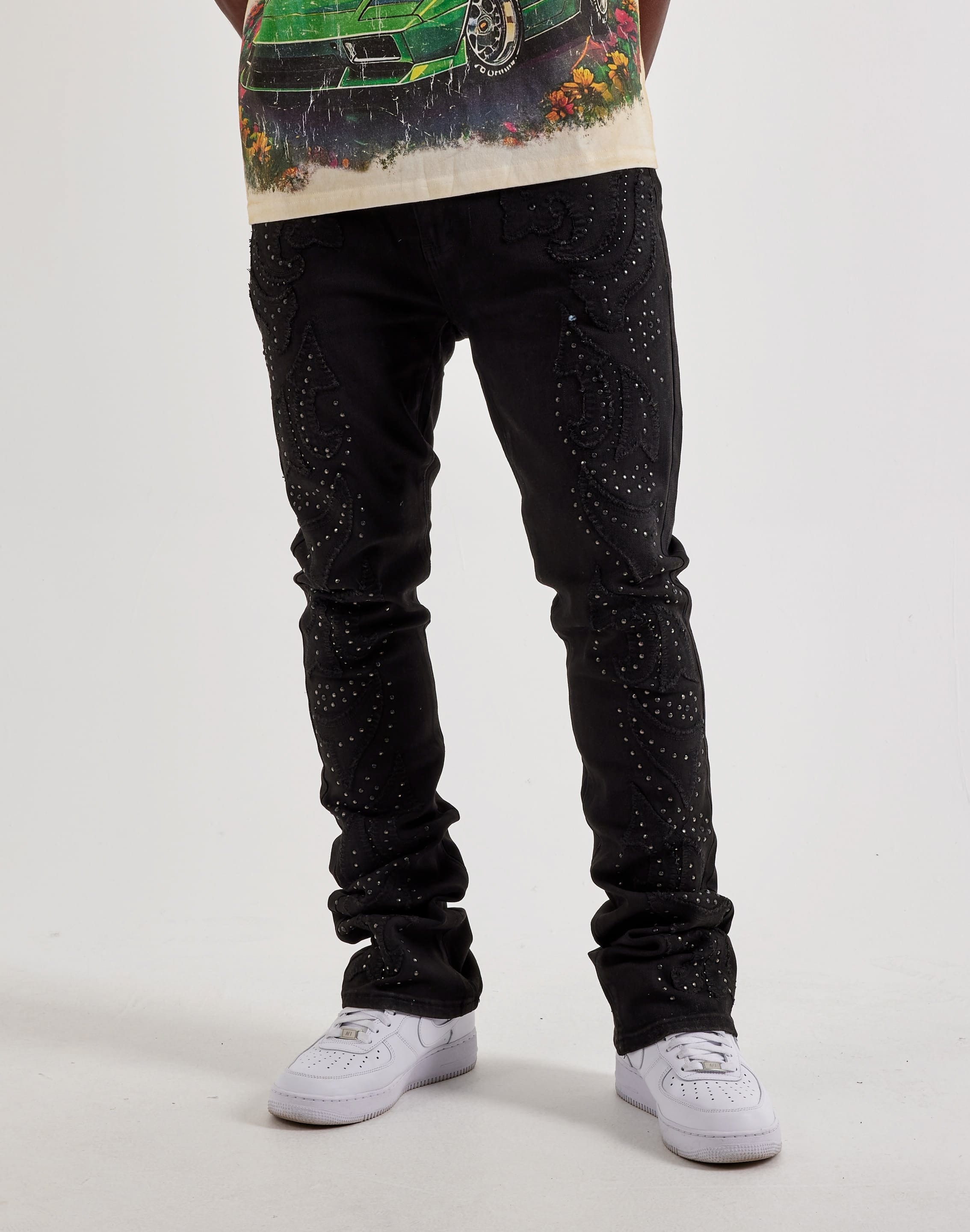 Waimea Stacked Western Stud Denim Jeans