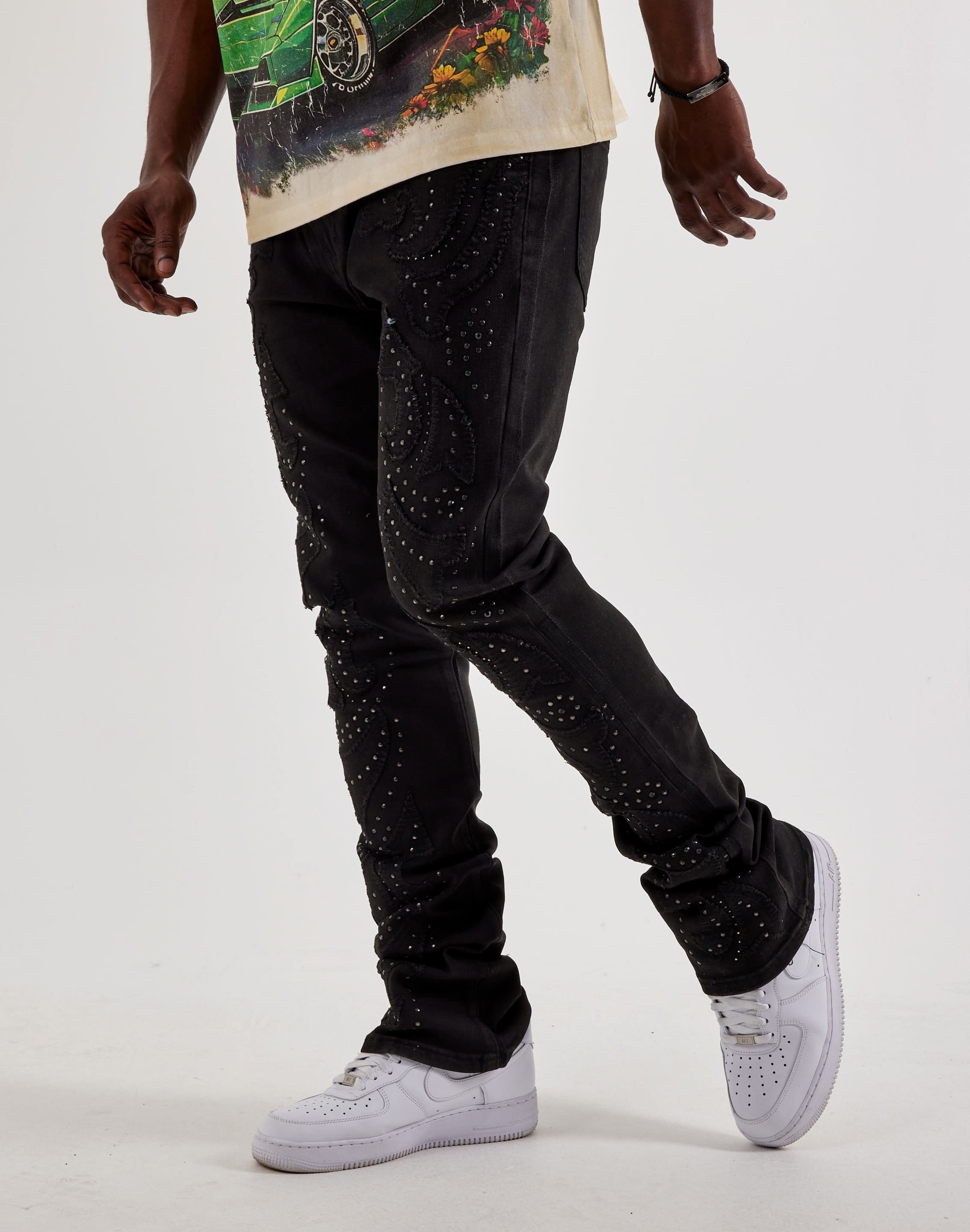 Waimea Stacked Western Stud Denim Jeans