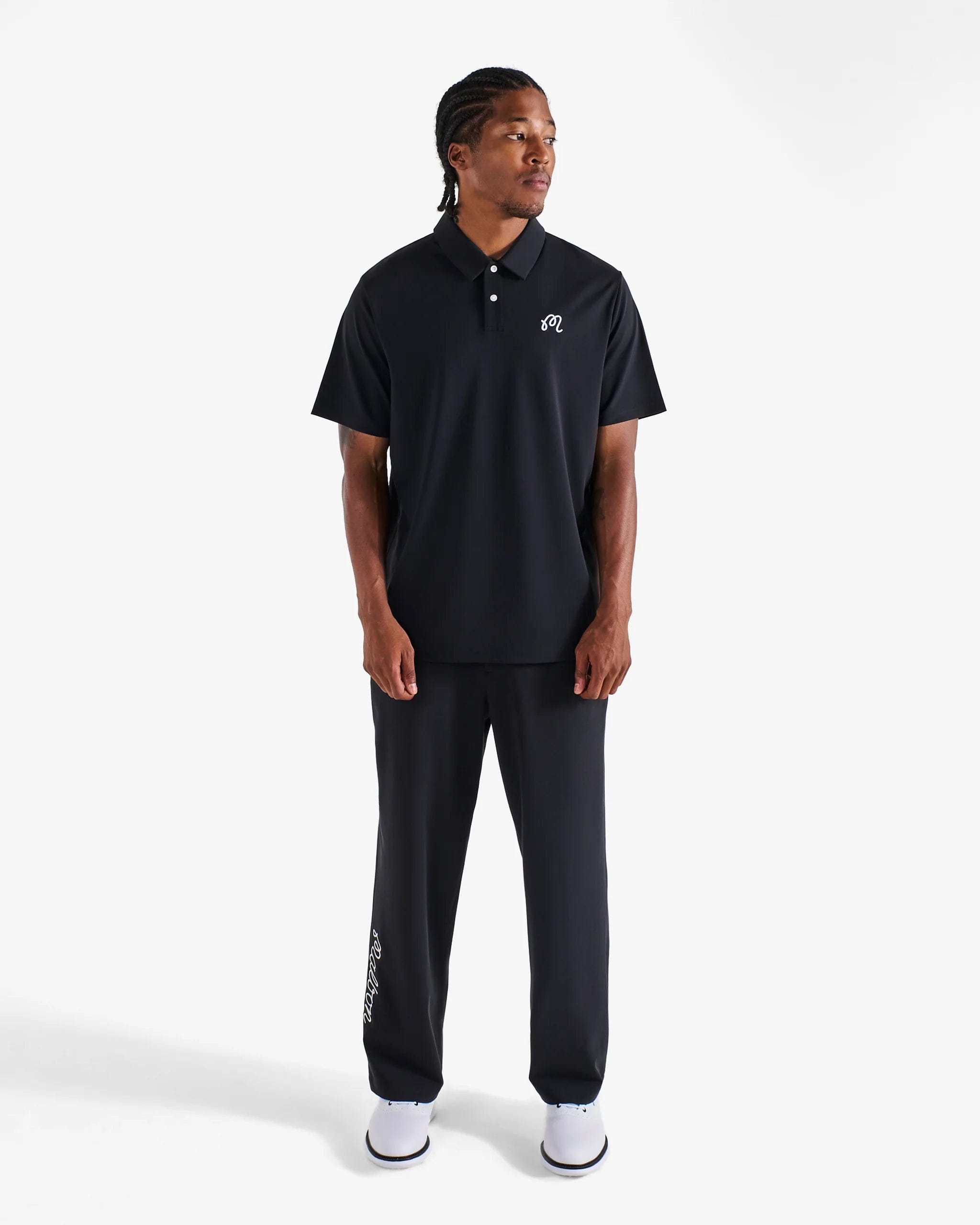 Malbon Golf Fairway Polo Black Polo